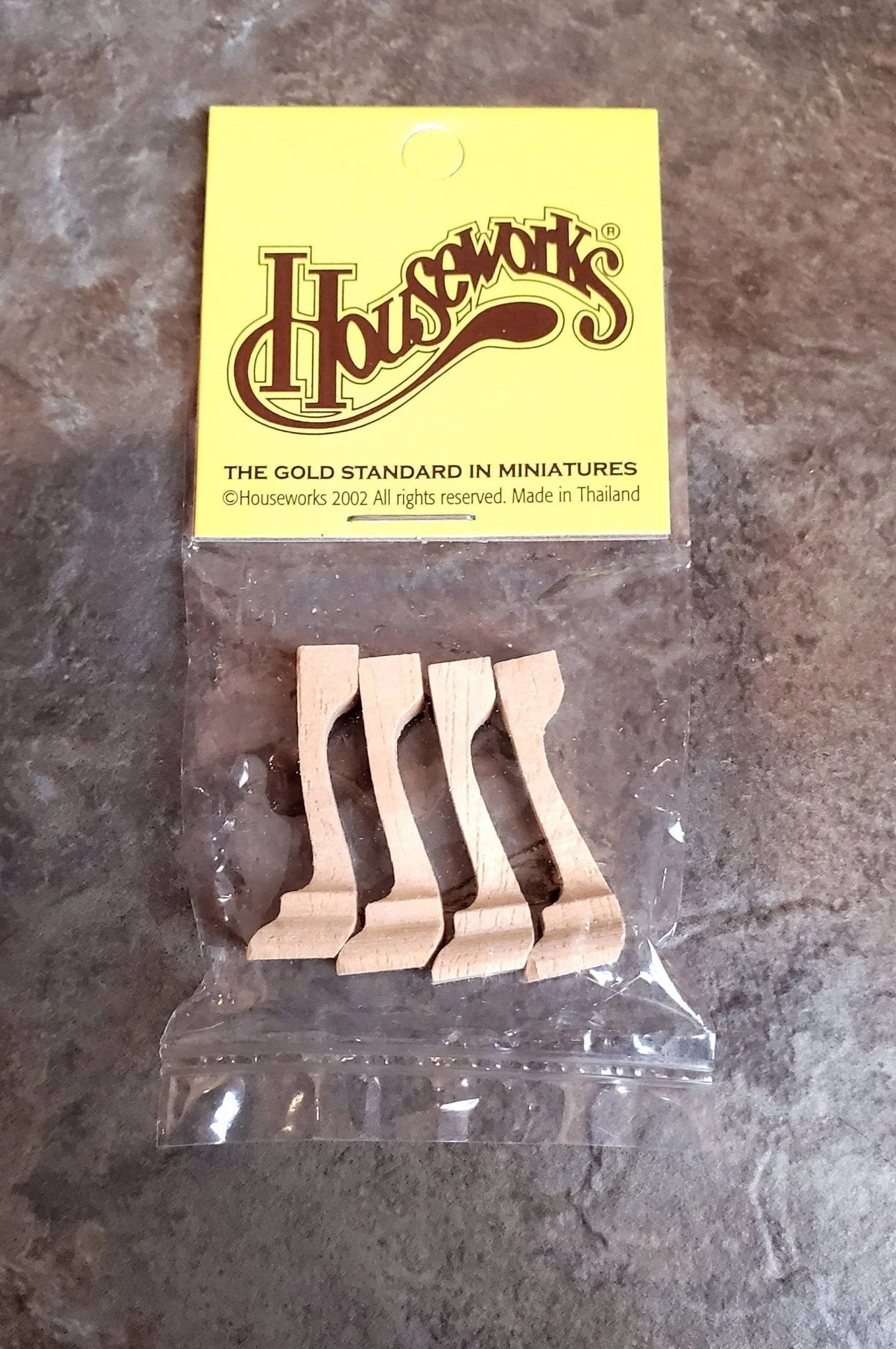 Dollhouse Miniature Cabriole Legs Small for Furniture Set of 4 Pieces 1 1/4"