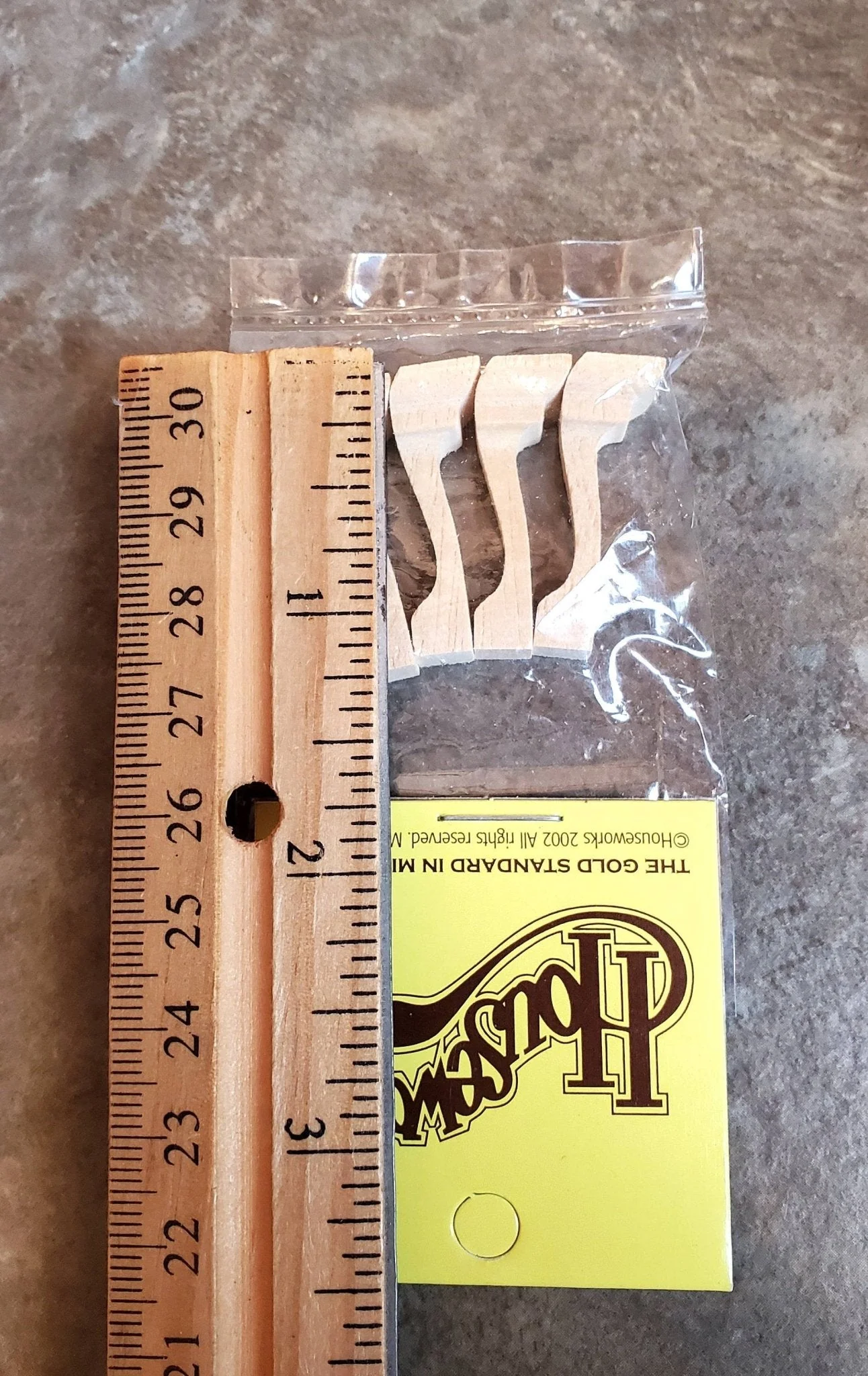 Dollhouse Miniature Cabriole Legs Small for Furniture Set of 4 Pieces 1 1/4" - Image 2