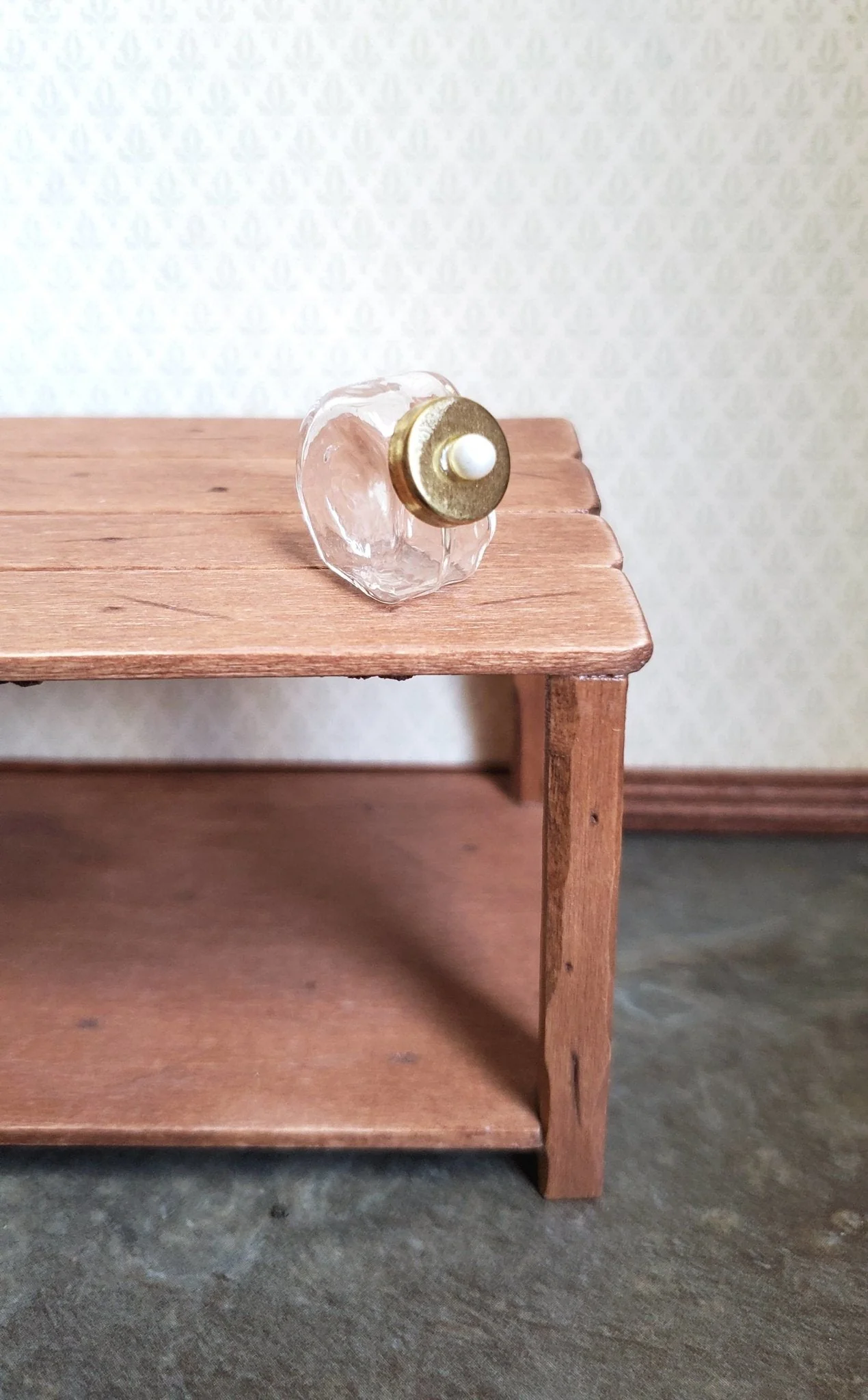 Dollhouse Miniature Candy Jar with Lid Clear Glass Counter Store 1:12 Scale - Image 2