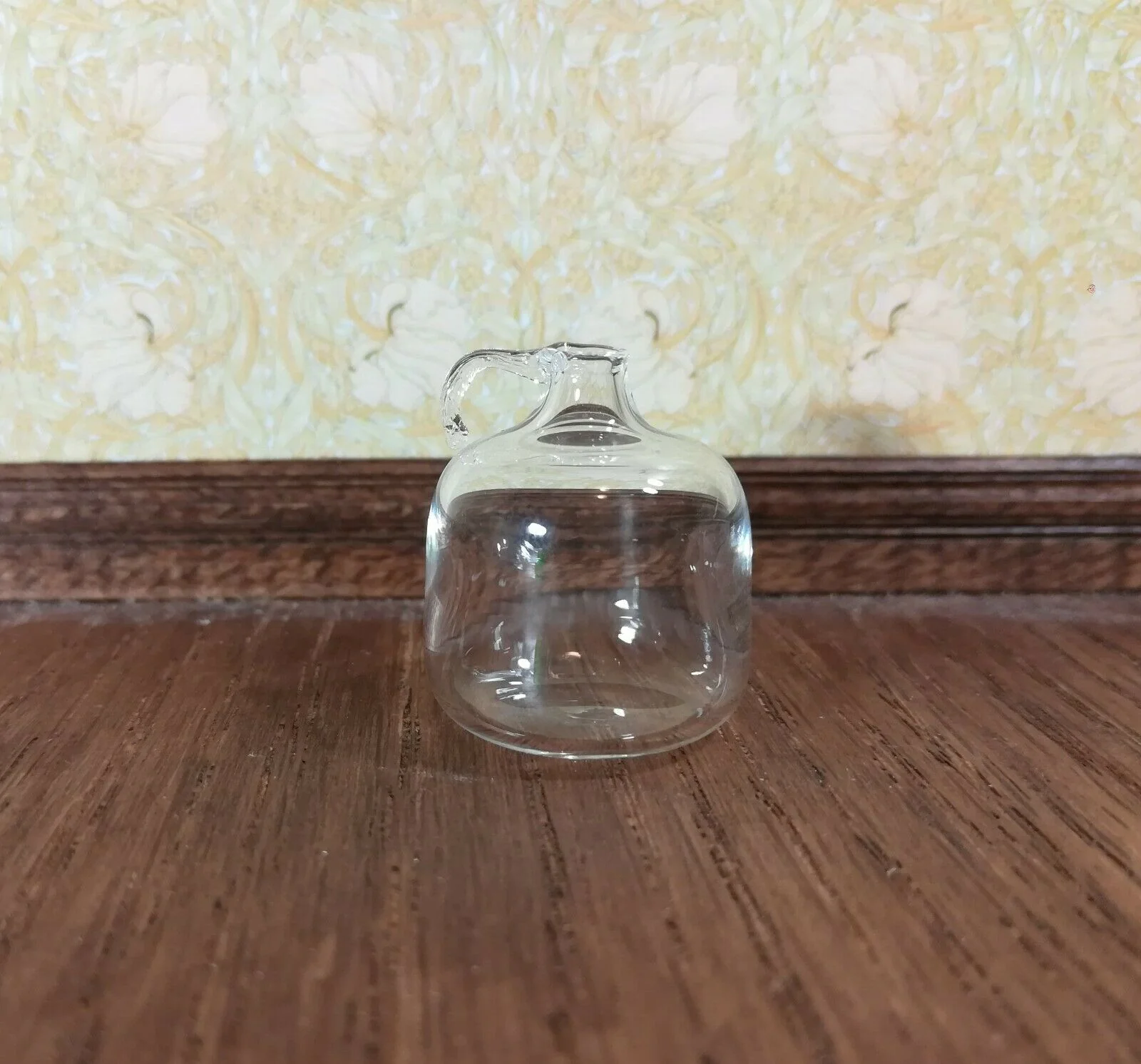 Dollhouse Miniature Carboy or Demijohn Clear Glass Bottle with Handle 1:12 Scale - Image 2