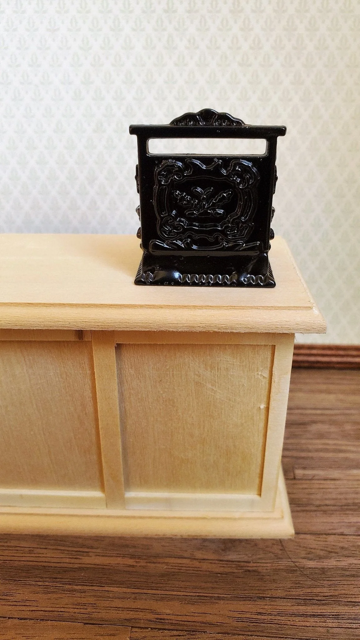 Dollhouse Miniature Cash Register Till Black Vintage Style Metal 1:12 Scale Opening Drawer - Image 3