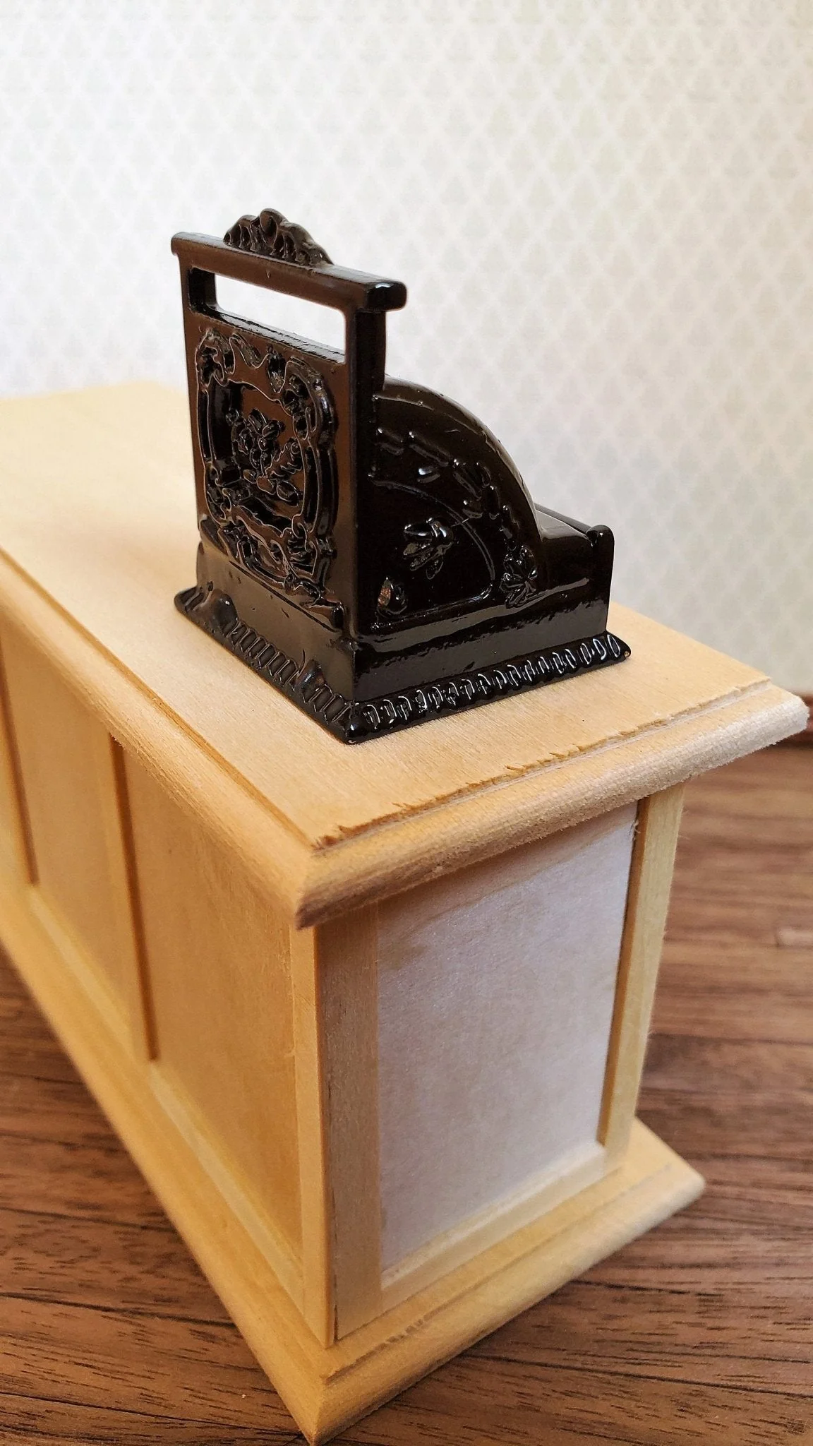 Dollhouse Miniature Cash Register Till Black Vintage Style Metal 1:12 Scale Opening Drawer - Image 4
