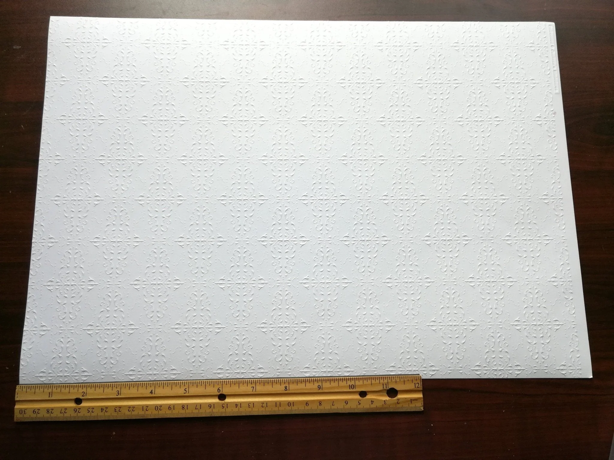 Dollhouse Miniature Ceiling Paper Embossed Textured 1:12 Scale 17 "x 12" - Image 2