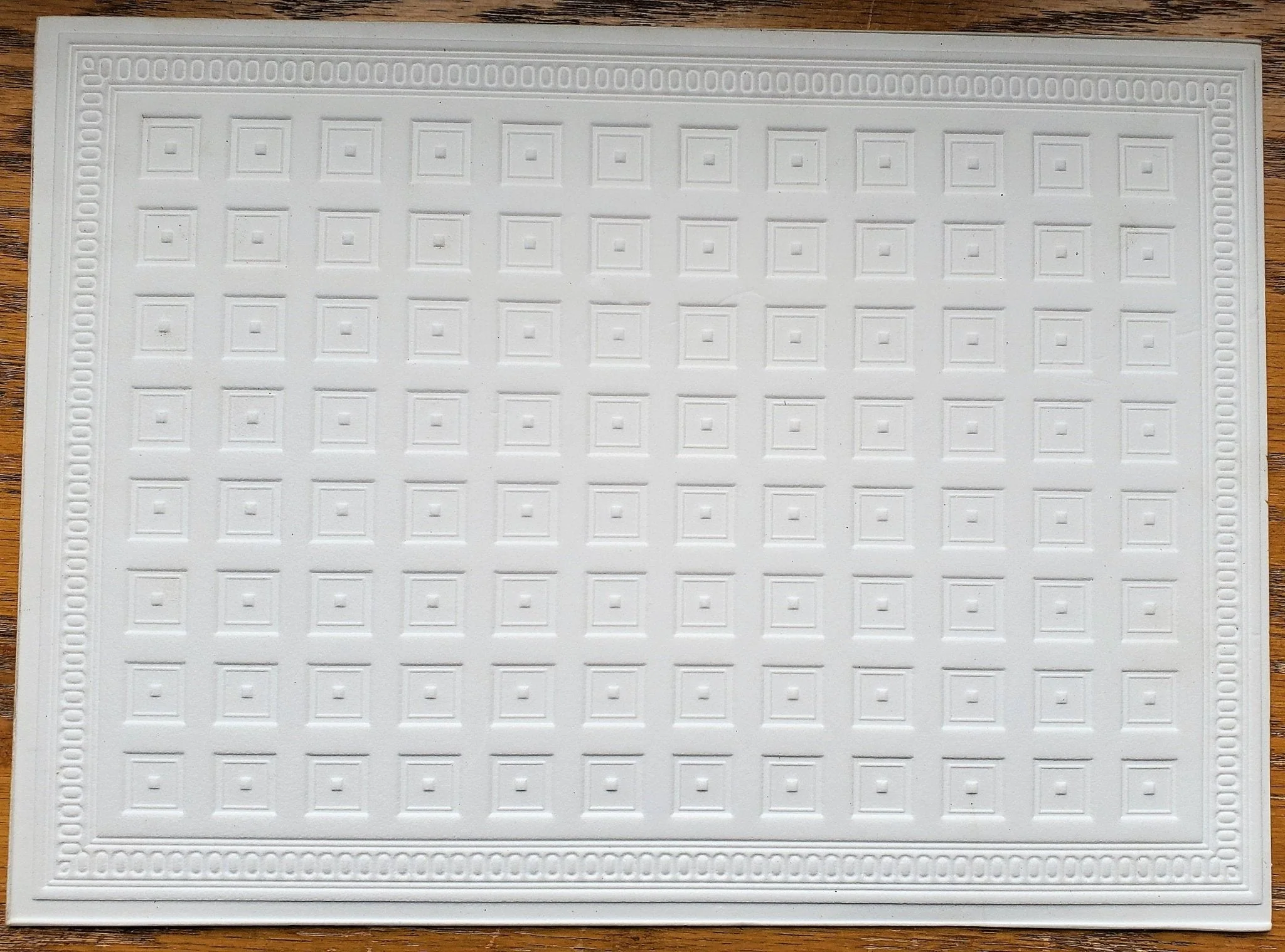 Dollhouse Ceiling Paper Embossed Textured Foam Board 1:12 Scale Miniature World Model 34945