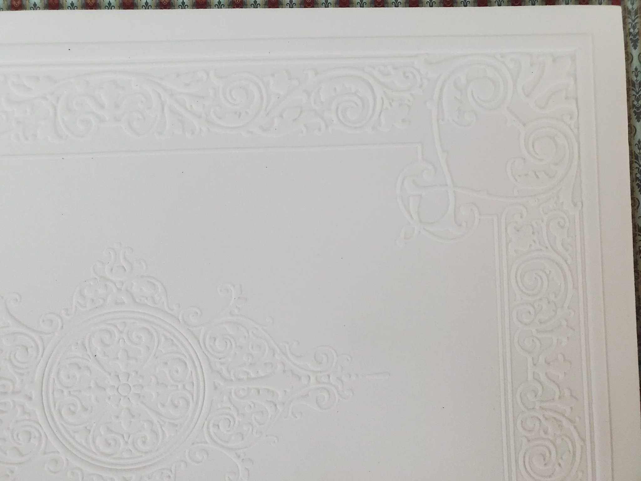 Dollhouse Ceiling Paper Embossed Textured Foam Board 1:12 Scale Miniature World Model 34949 - Image 2