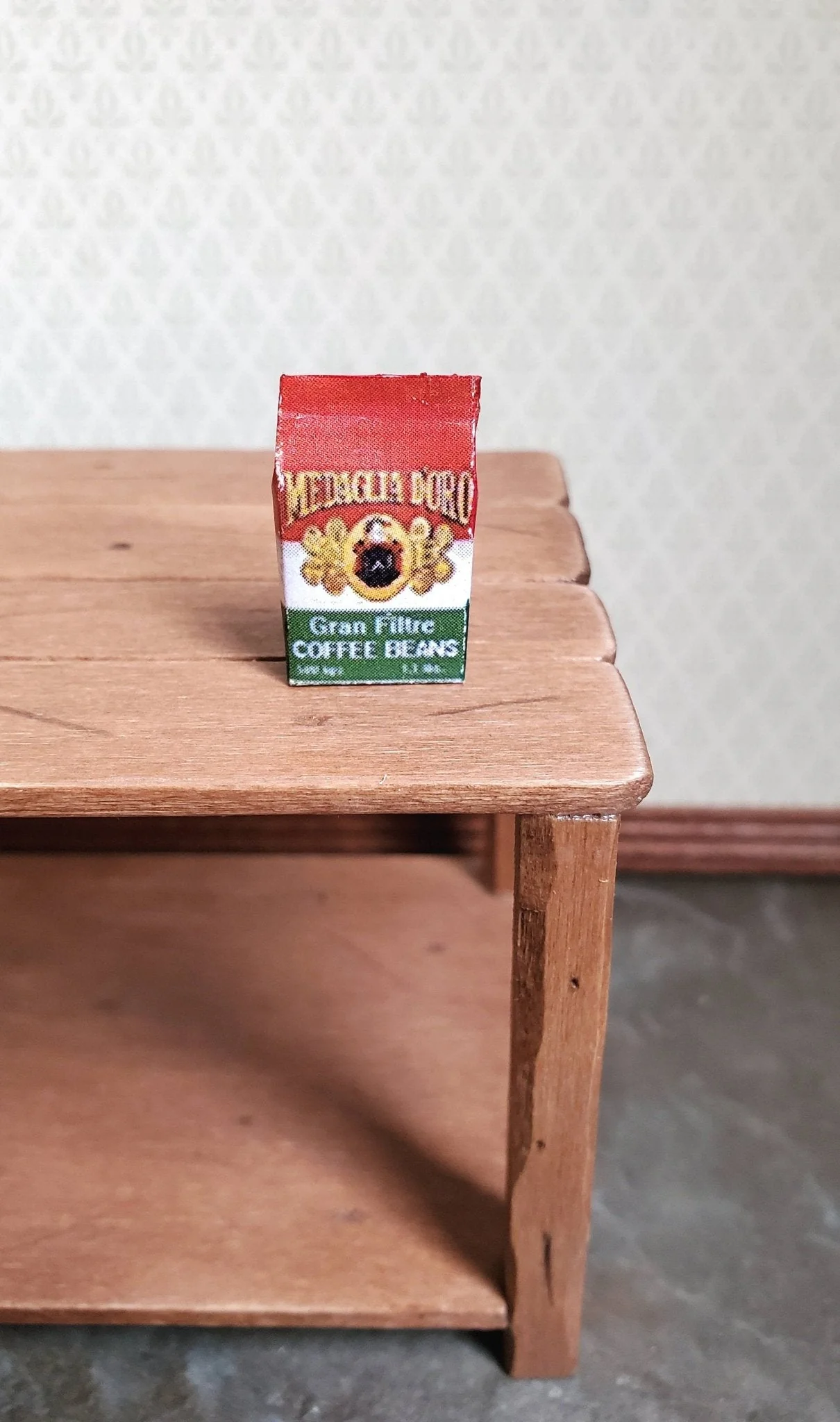 Dollhouse Miniature Coffee Bag of Coffee Beans 1:12 Scale Food Groceries Kitchen