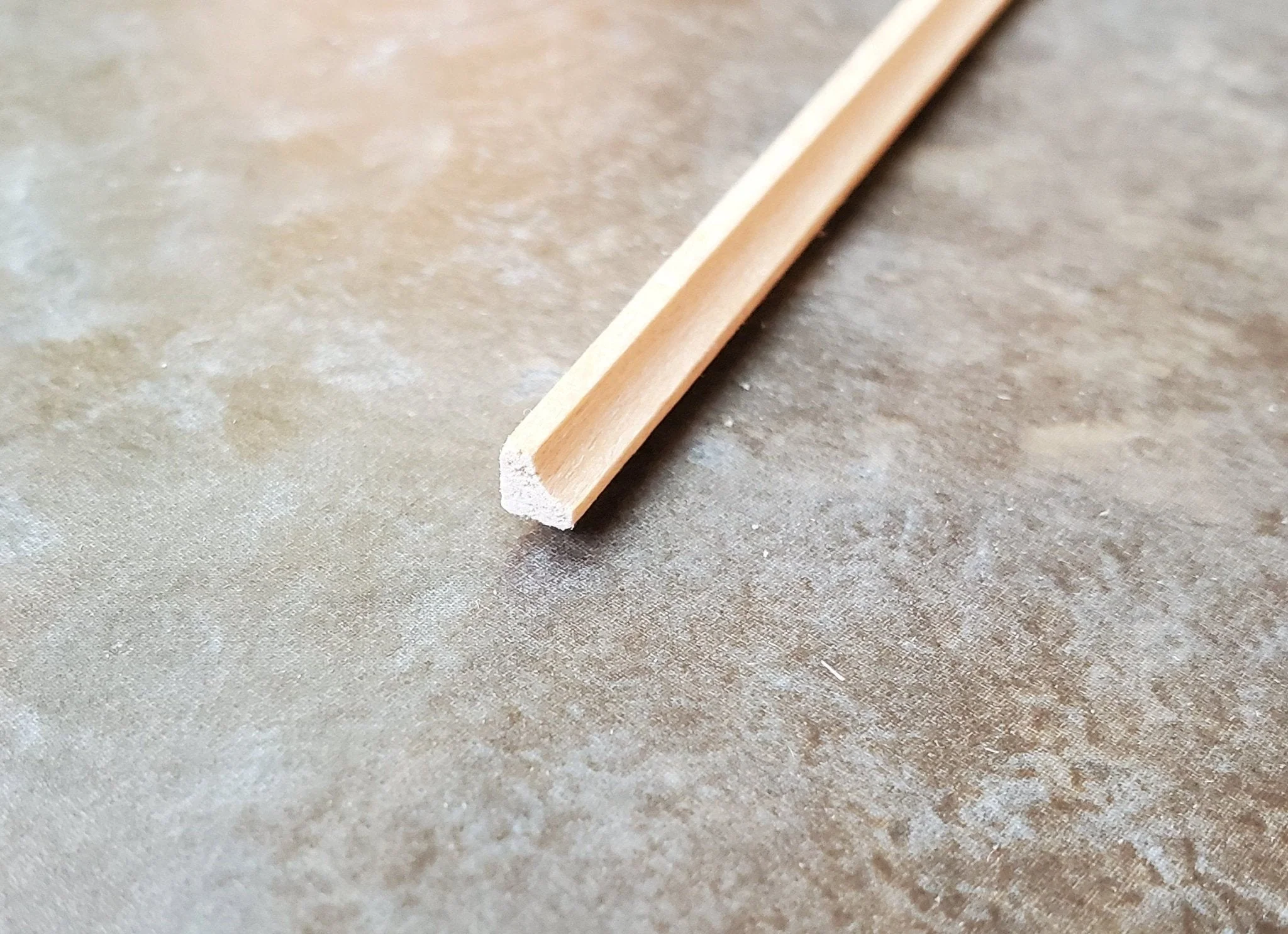 Dollhouse Miniature Cove Molding Trim Wood Strip 1/8" x 18" long 1:12 Scale