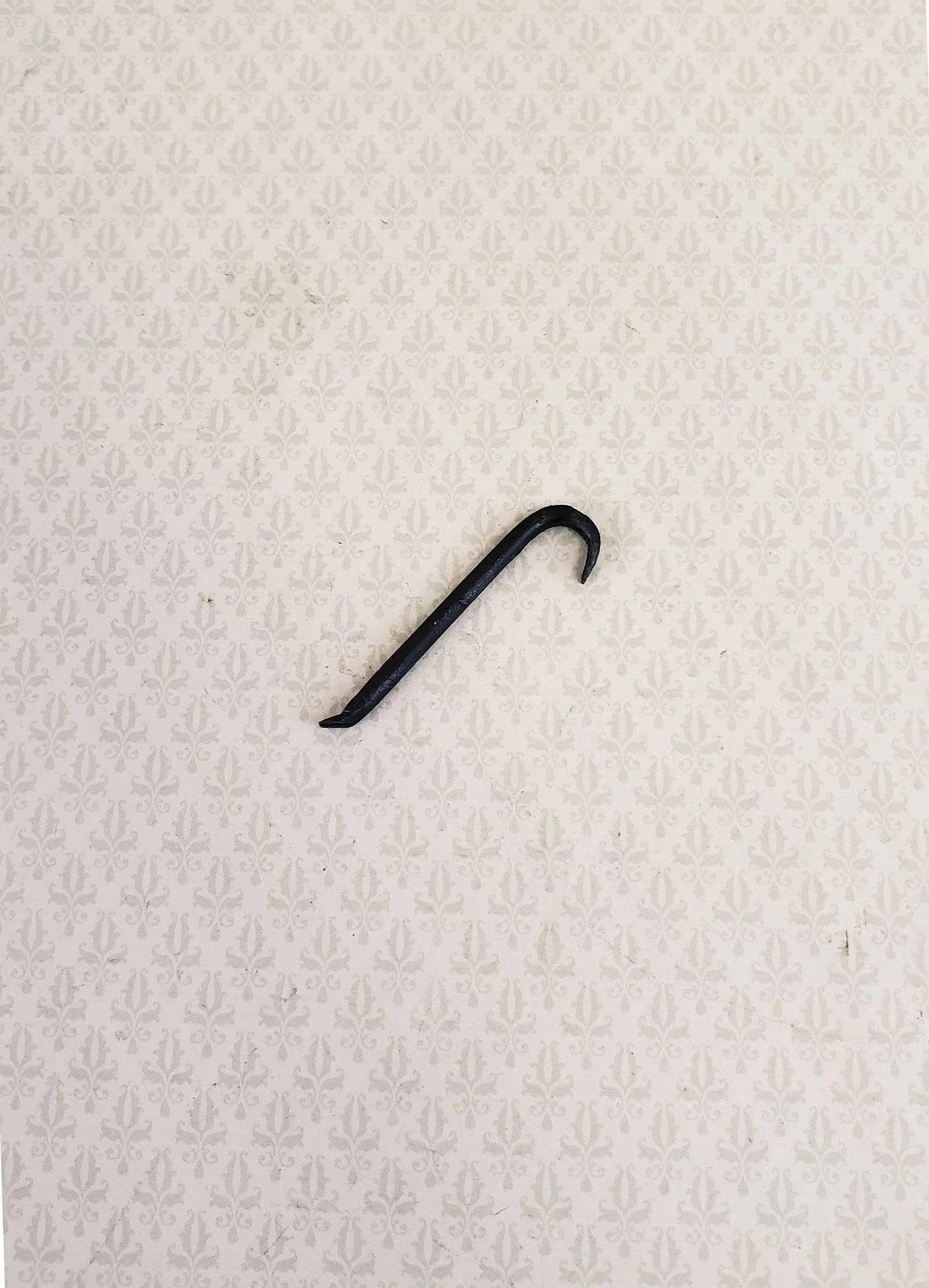 Dollhouse Miniature Crowbar 1:12 Scale Tool Painted Metal 1 3/8"