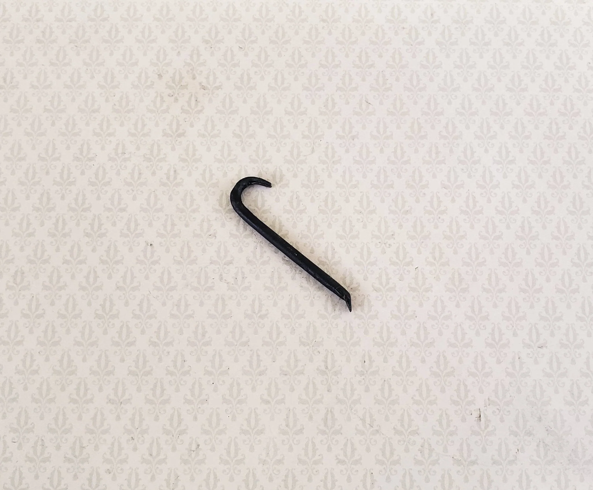 Dollhouse Miniature Crowbar 1:12 Scale Tool Painted Metal 1 3/8" - Image 2