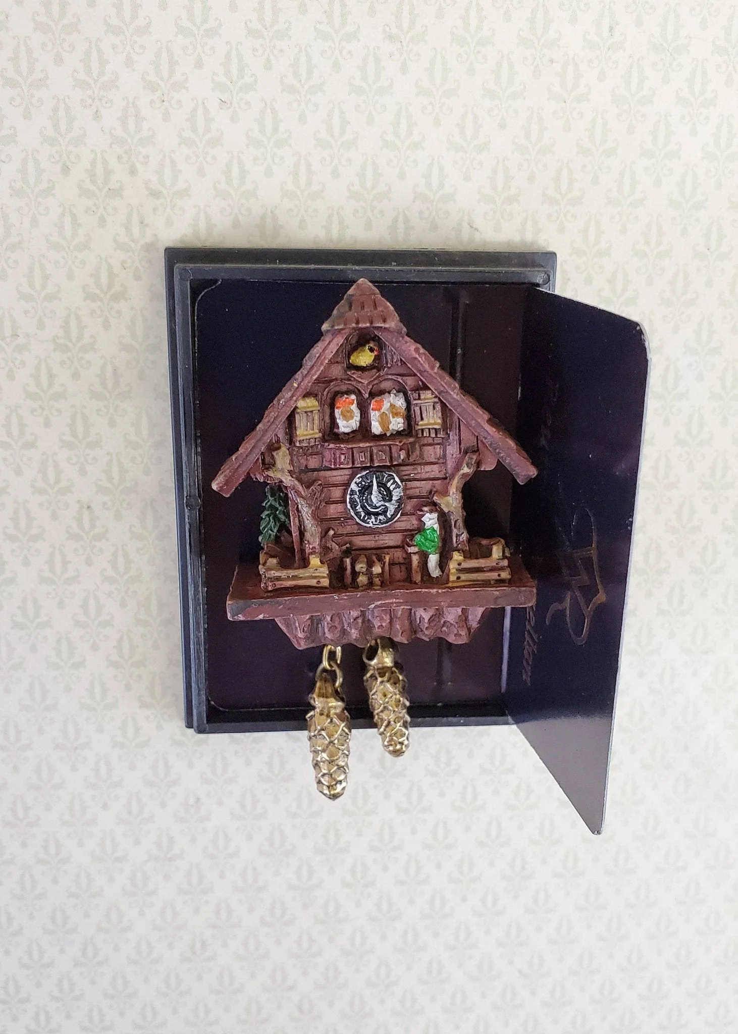 Dollhouse Miniature Cuckoo Clock Resin by Reutter 1:12 Scale German Style - Image 3