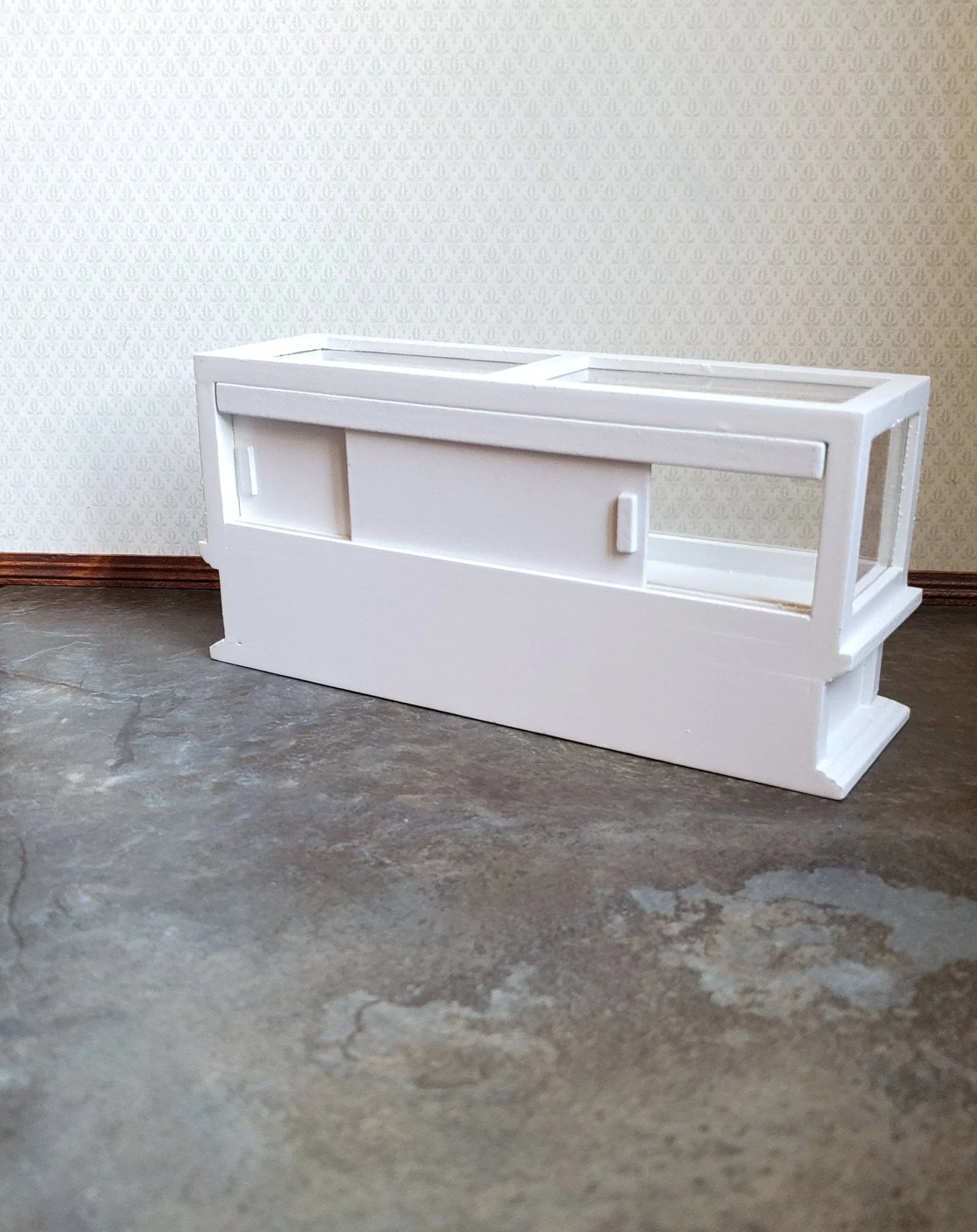 Dollhouse Miniature Display Counter for Bakery Store or Shop 1:12 Scale Furniture White - Image 3