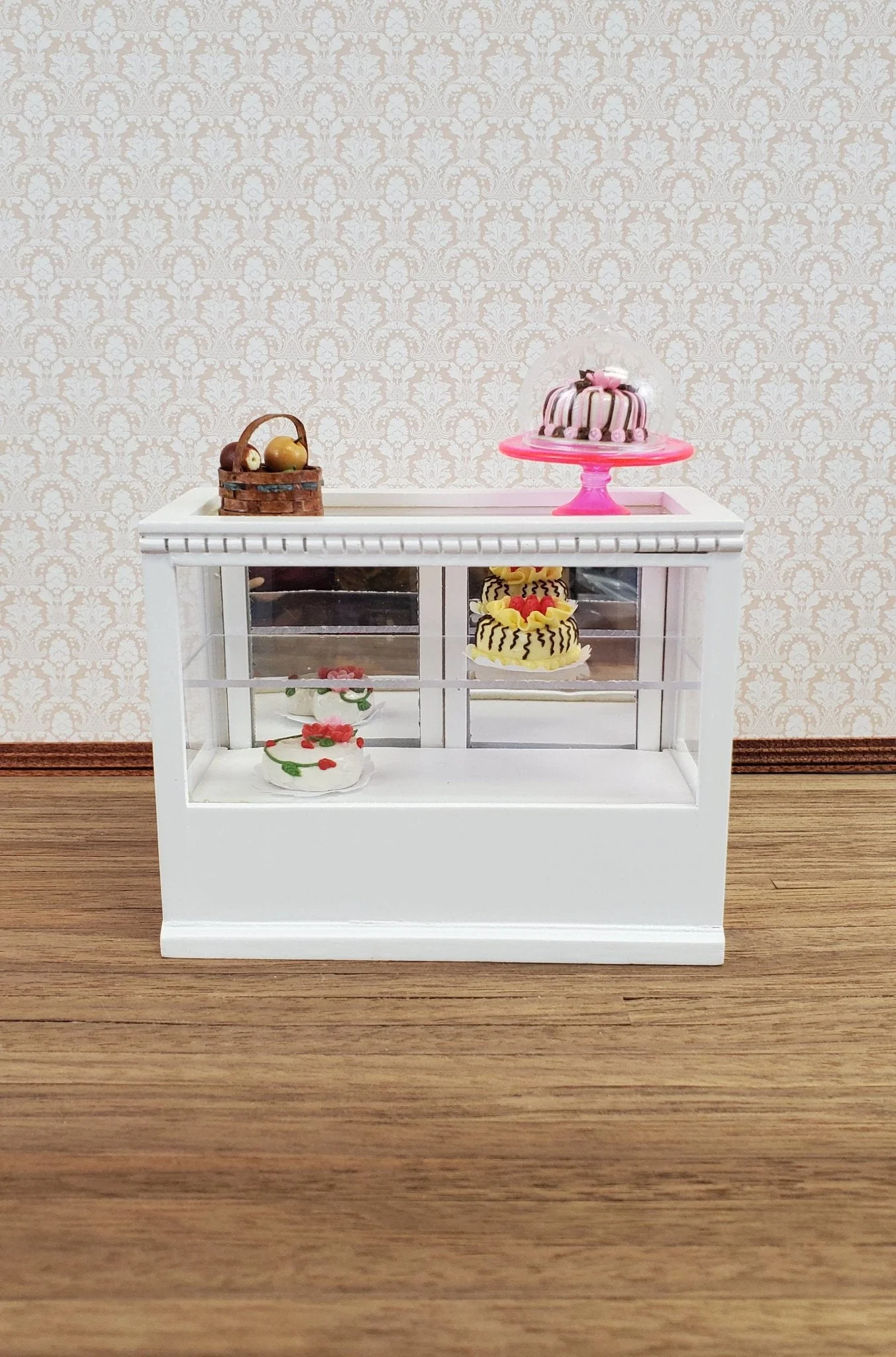 Dollhouse Miniature Display Counter for Bakery Store or Shop 1:12 Scale Furniture White - Image 6