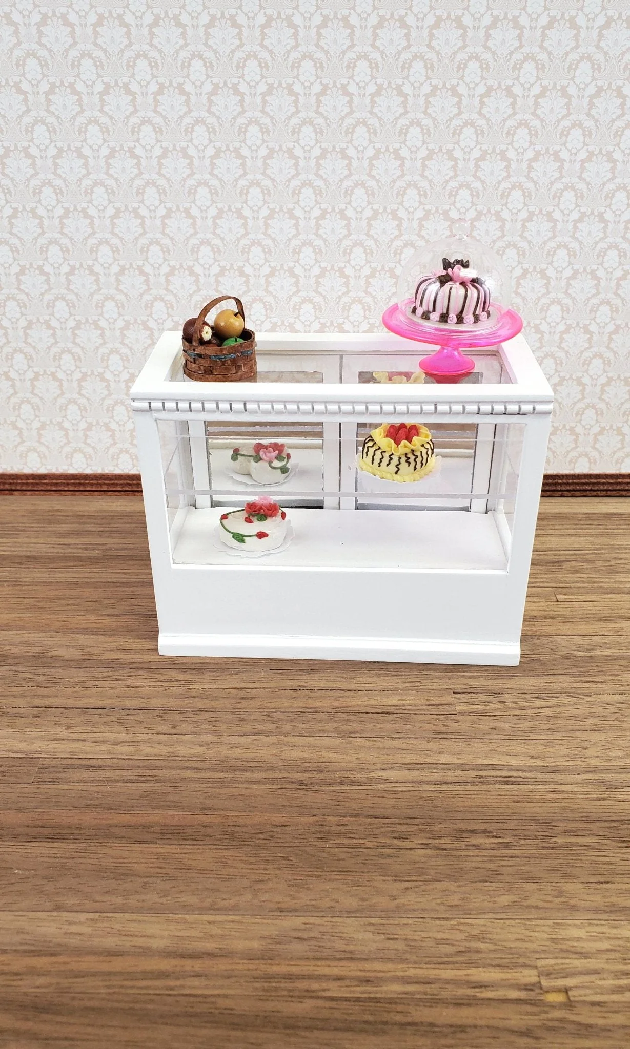 Dollhouse Miniature Display Counter for Bakery Store or Shop 1:12 Scale Furniture White - Image 7
