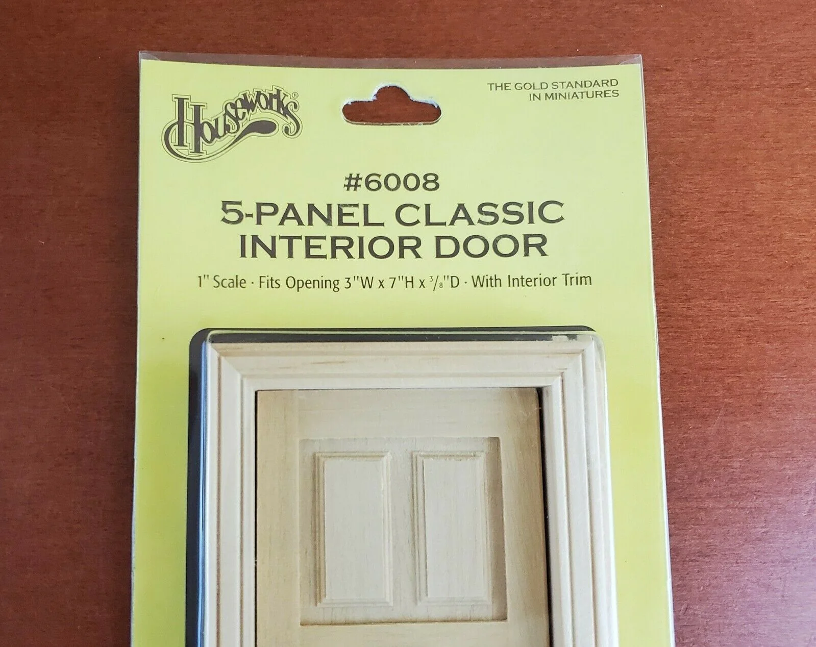 Dollhouse Miniature Door 5 Panel Traditional Interior 1:12 Scale Houseworks 6008 - Image 2