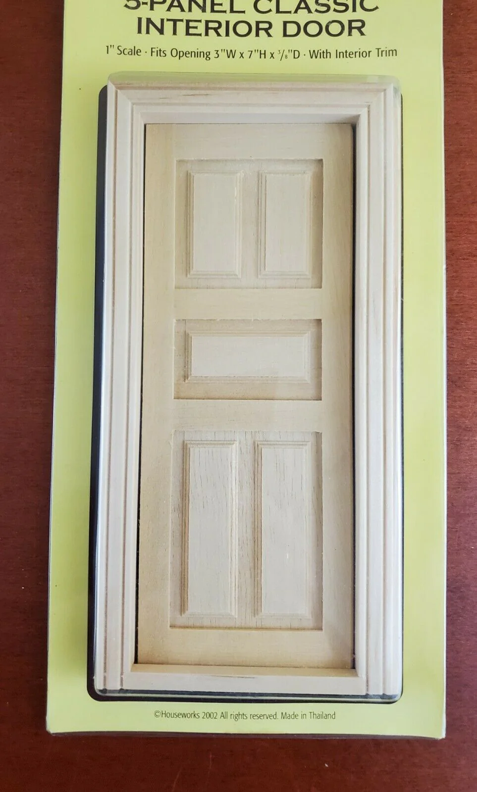 Dollhouse Miniature Door 5 Panel Traditional Interior 1:12 Scale Houseworks 6008 - Image 3
