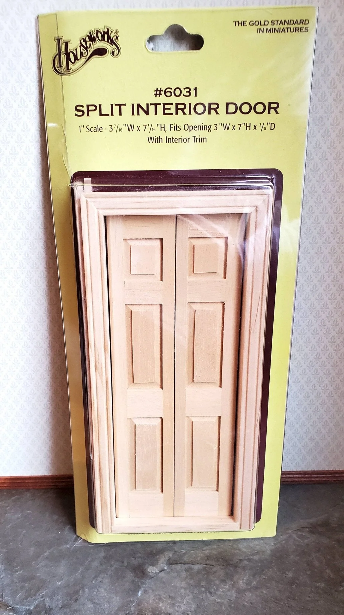 Dollhouse Miniature Door Interior Split 1:12 Scale by Houseworks