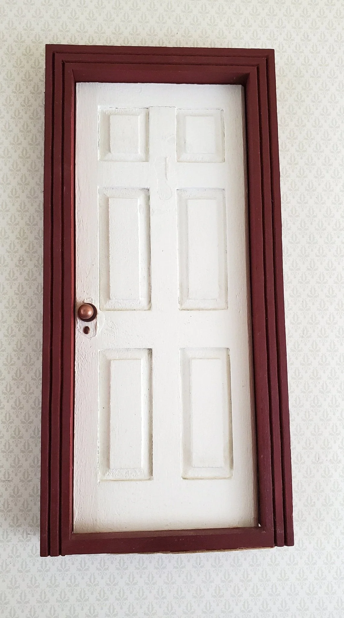 Dollhouse Miniature Doorknobs Round Bronze Metal with Keyhole 1:12 Scale 2 Sets - Image 4