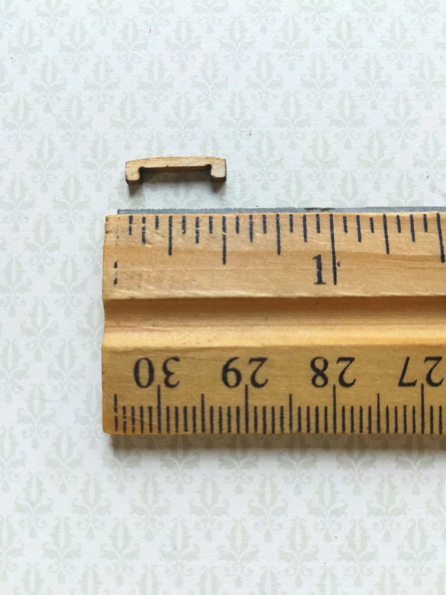 Dollhouse Miniature Drawer Pulls Handles Wood 12 Pieces 1:12 Scale 1/2" Handmade - Image 2