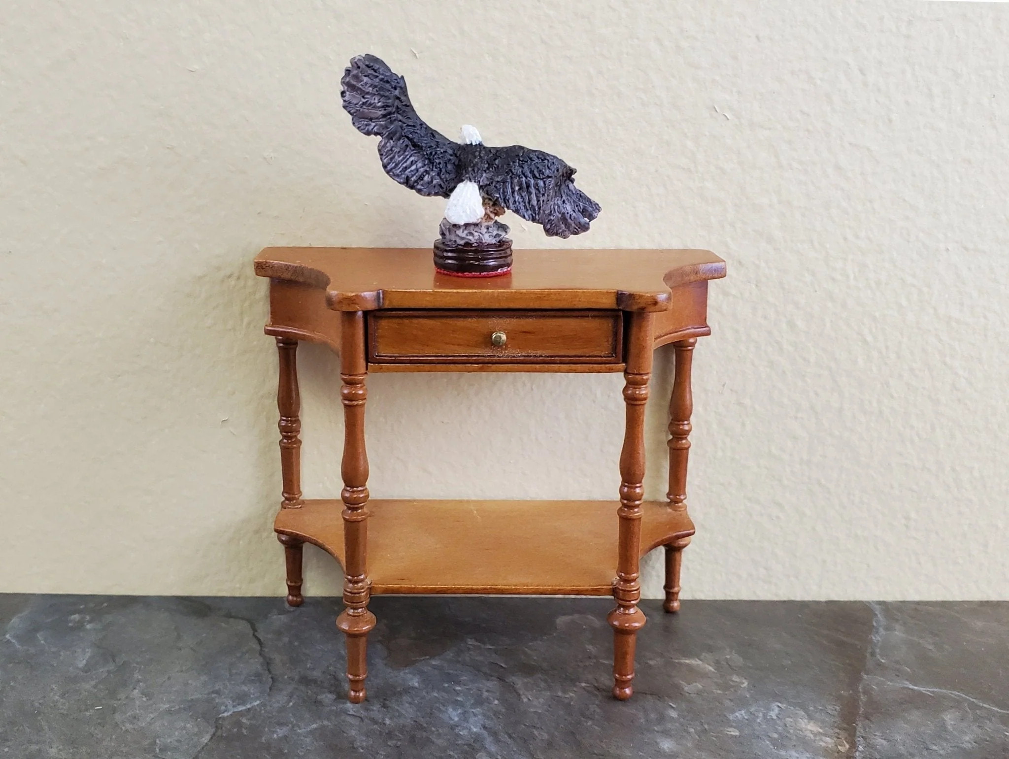 Dollhouse Miniature Eagle Statue Detailed 1:12 Scale Falcon Miniatures - Image 4