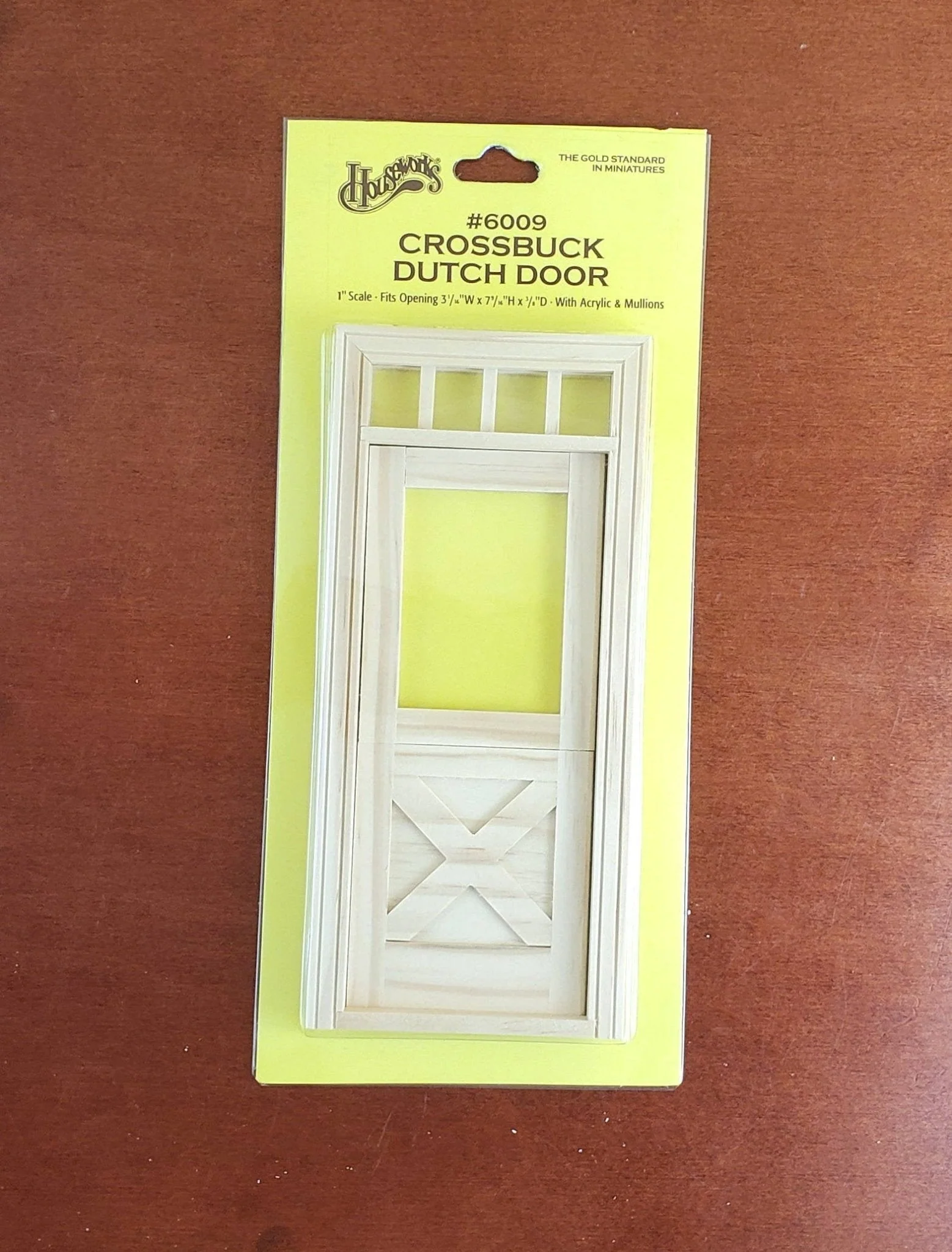 Dollhouse Miniature Exterior Door Crossbuck Dutch Door 1:12 Scale Houseworks #6009 - Image 2