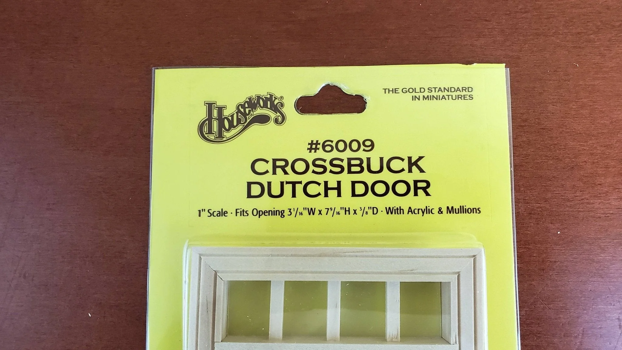 Dollhouse Miniature Exterior Door Crossbuck Dutch Door 1:12 Scale Houseworks #6009 - Image 7