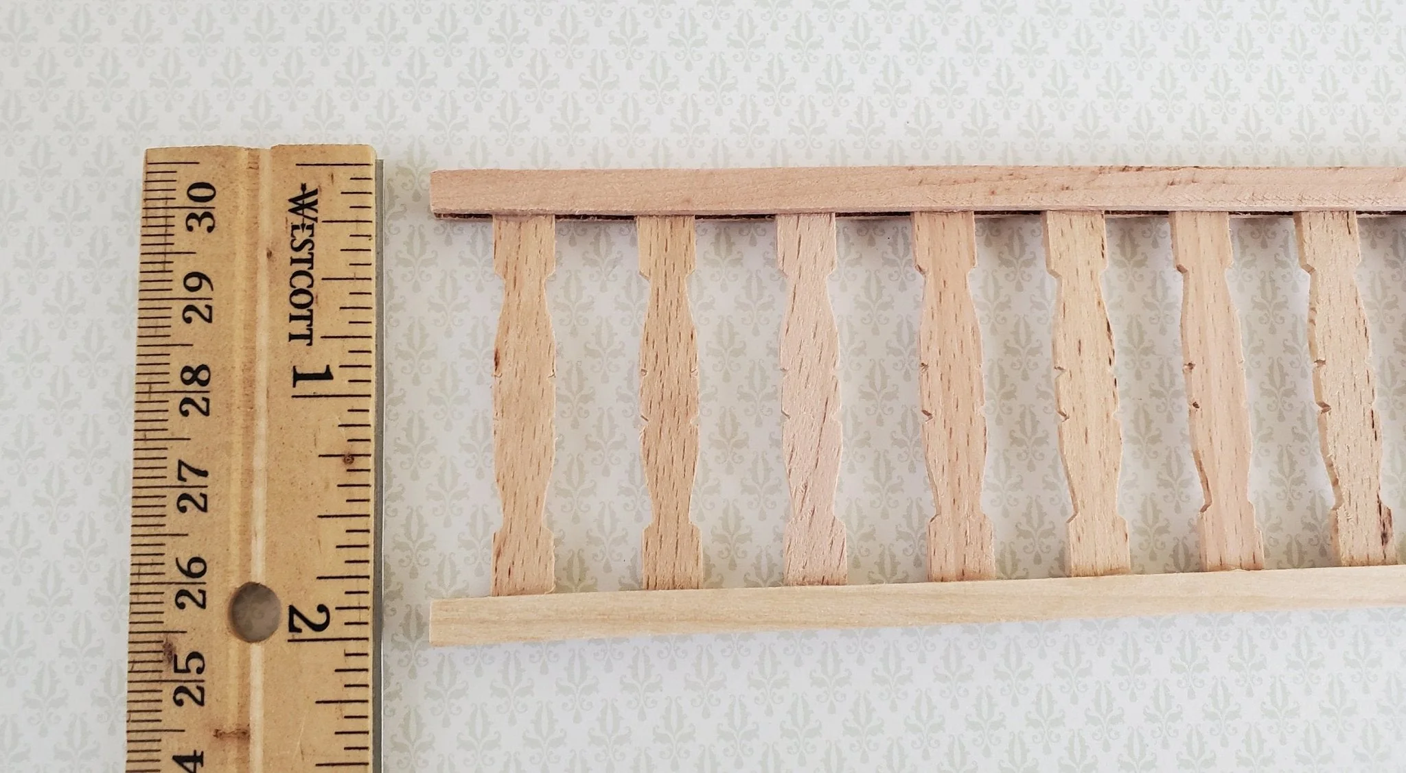 Dollhouse Miniature Fence Railing 1 Piece for Porches Decks Gardens 1:12 Scale - Image 4