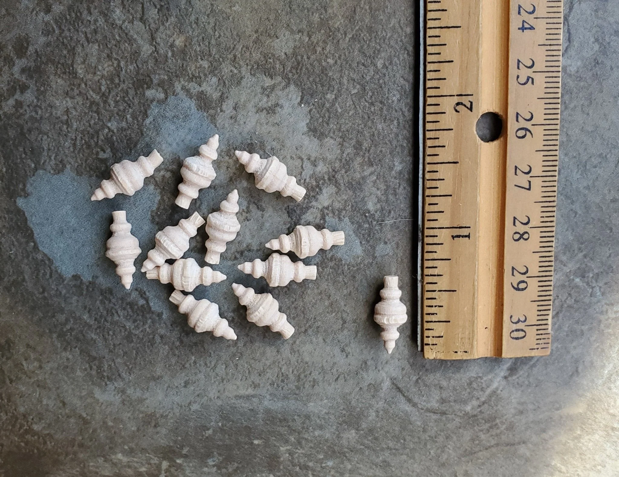Dollhouse Miniature Finials Architectural Ornament Wood 12 Pieces 1:12 Scale 18mm - Image 2