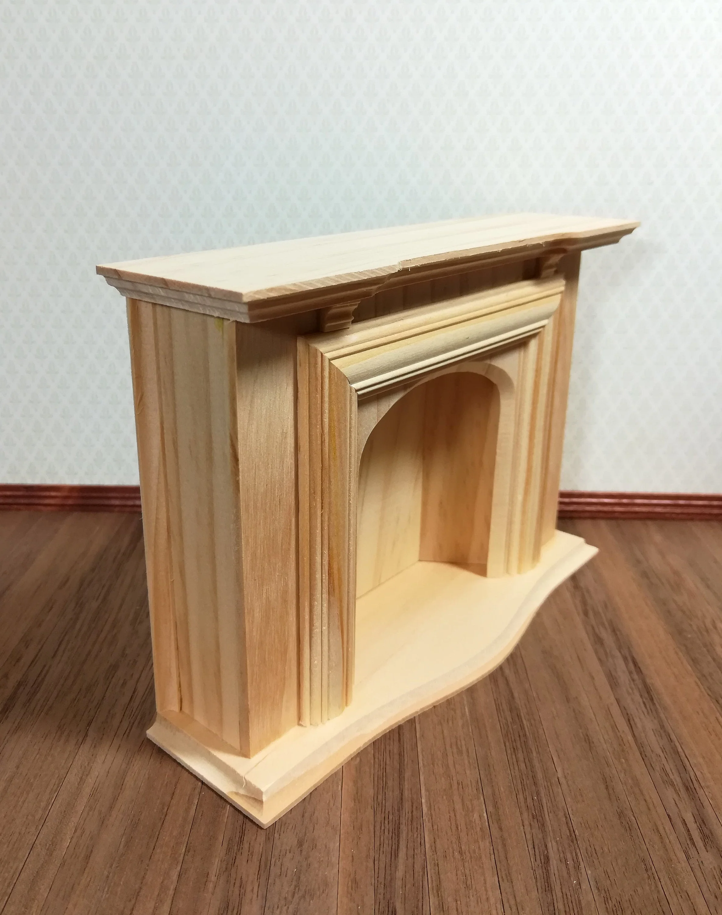 Dollhouse Miniature Fireplace Large by Houseworks DIY 1:12 Scale Furniture Unfinished - Image 2