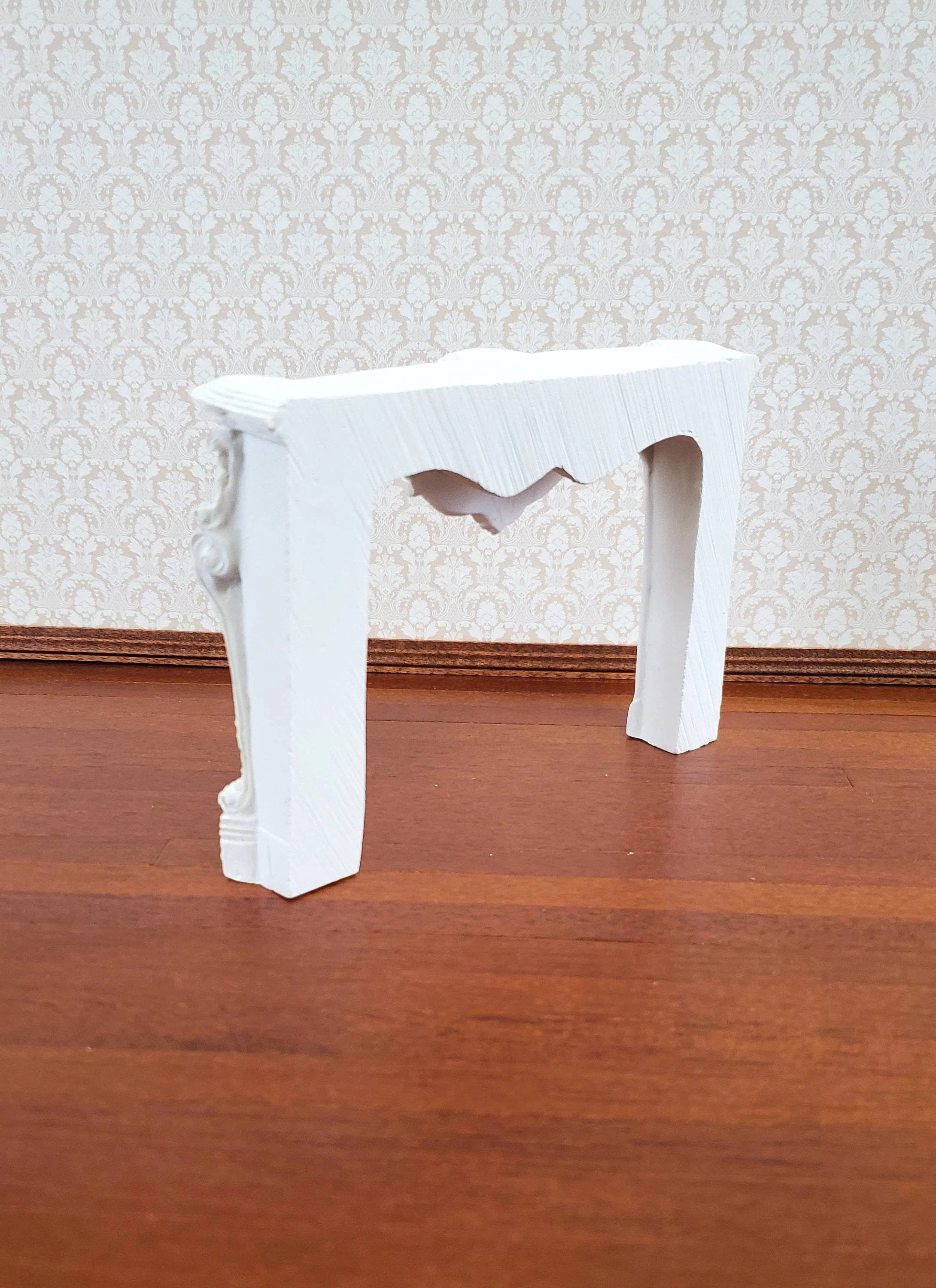 Dollhouse Miniature Fireplace White Large Ornate Resin 1:12 Scale Furniture - Image 5