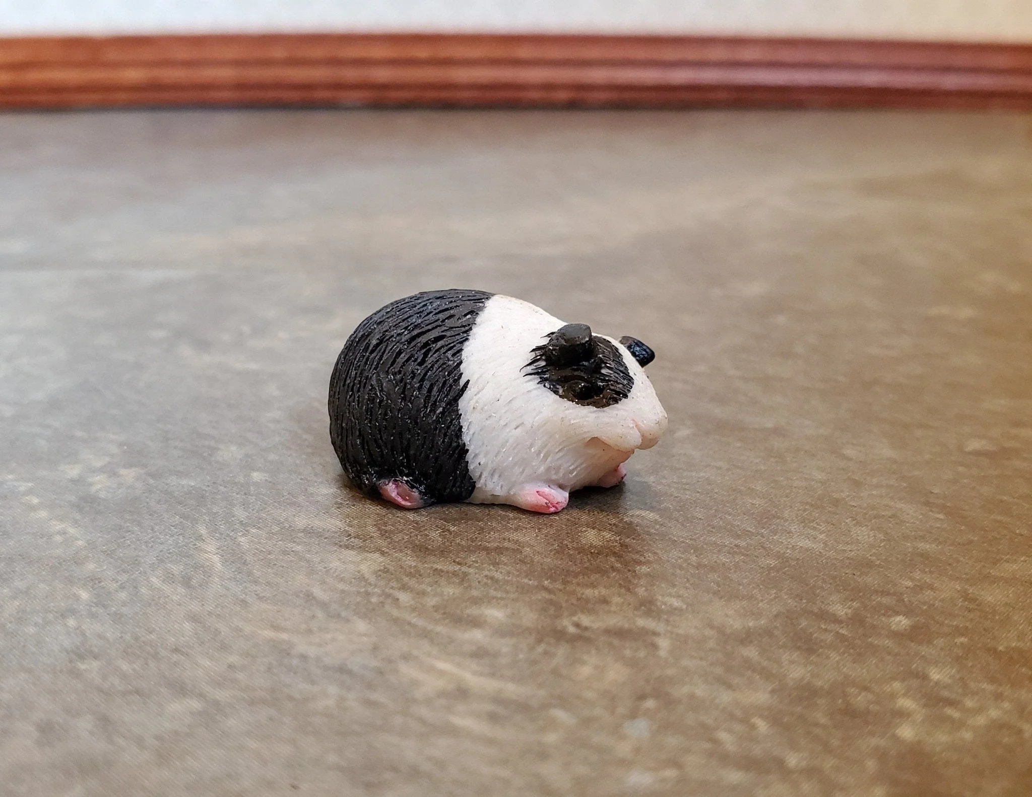 Dollhouse Miniature Guinea Pigs Set of 3 1:12 Scale Pet Black White Brown Orange - Image 2