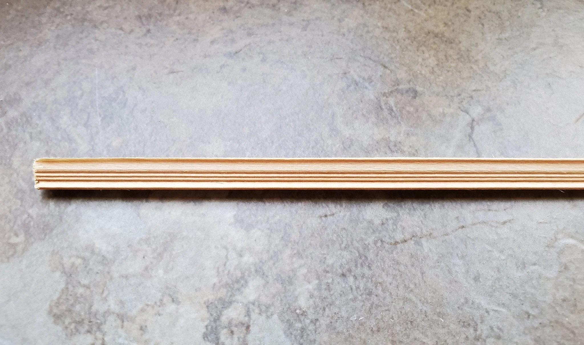 Dollhouse Miniature Half Scale Crown Cornice Molding Trim 3/16" wide x 18" long 1:24 Scale