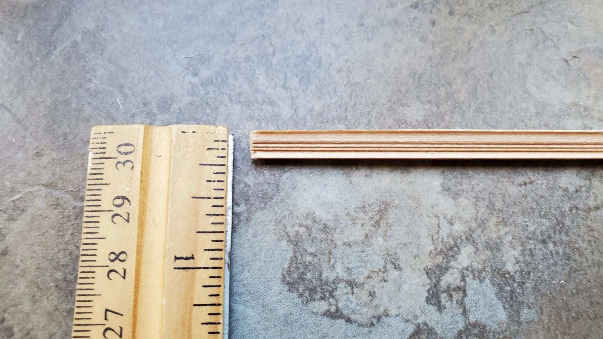 Dollhouse Miniature Half Scale Crown Cornice Molding Trim 3/16" wide x 18" long 1:24 Scale - Image 2