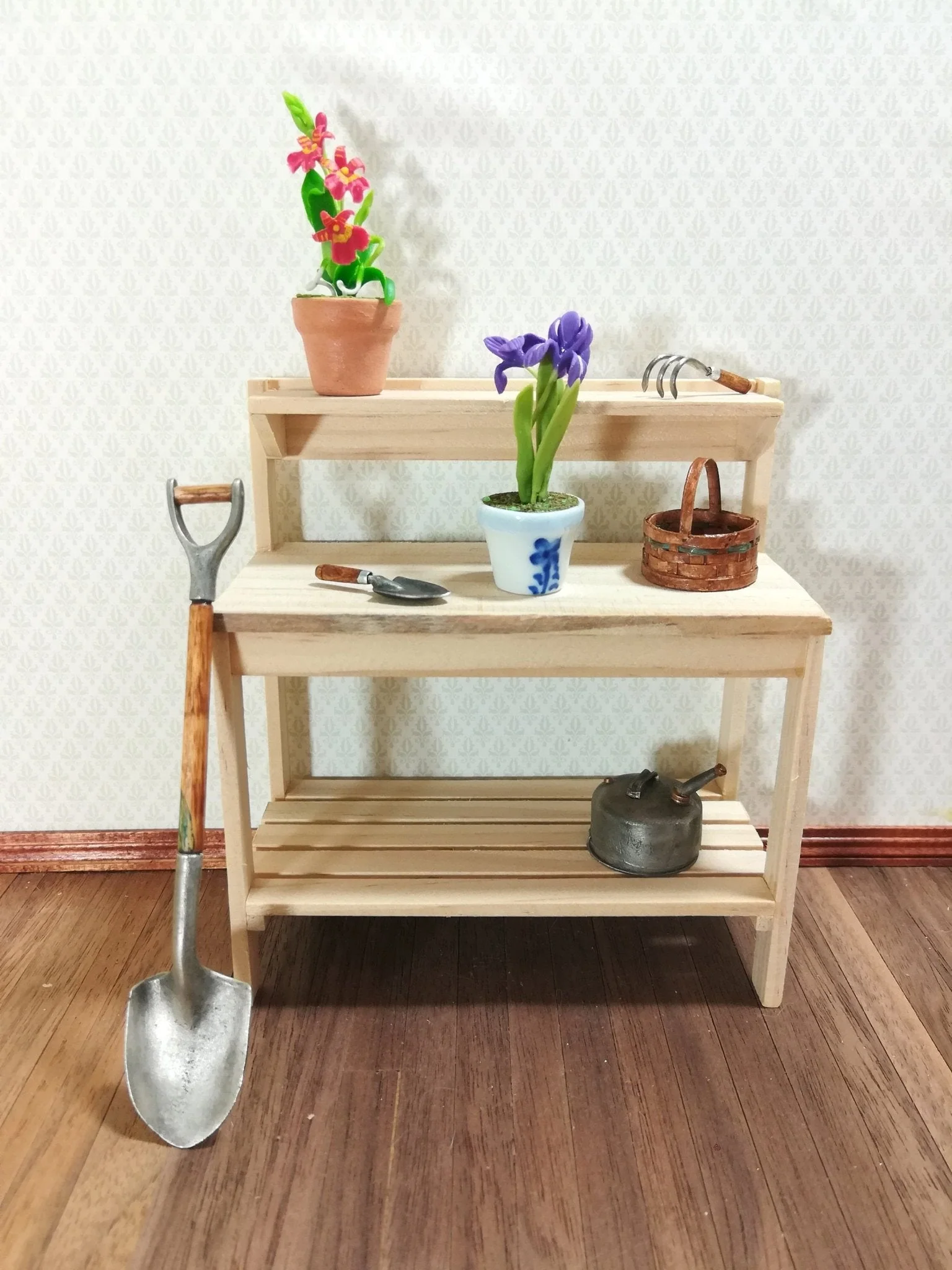 Dollhouse Miniature Hand Trowel Sir Thomas Thumb 1:12 Scale Garden Tool Small Shovel - Image 3