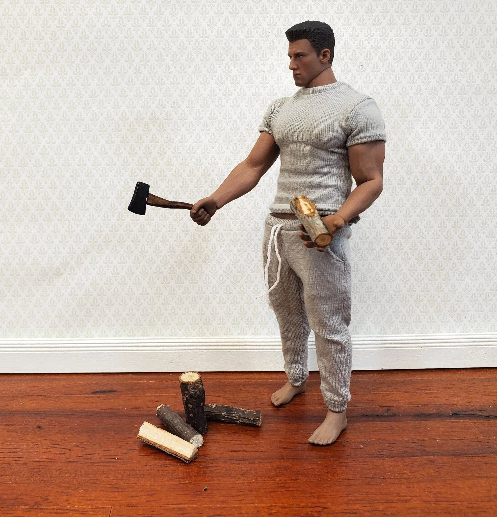 Dollhouse Miniature Hatchet Axe Tool 1:12 Scale Miniature by Sir Thomas Thumb - Image 2
