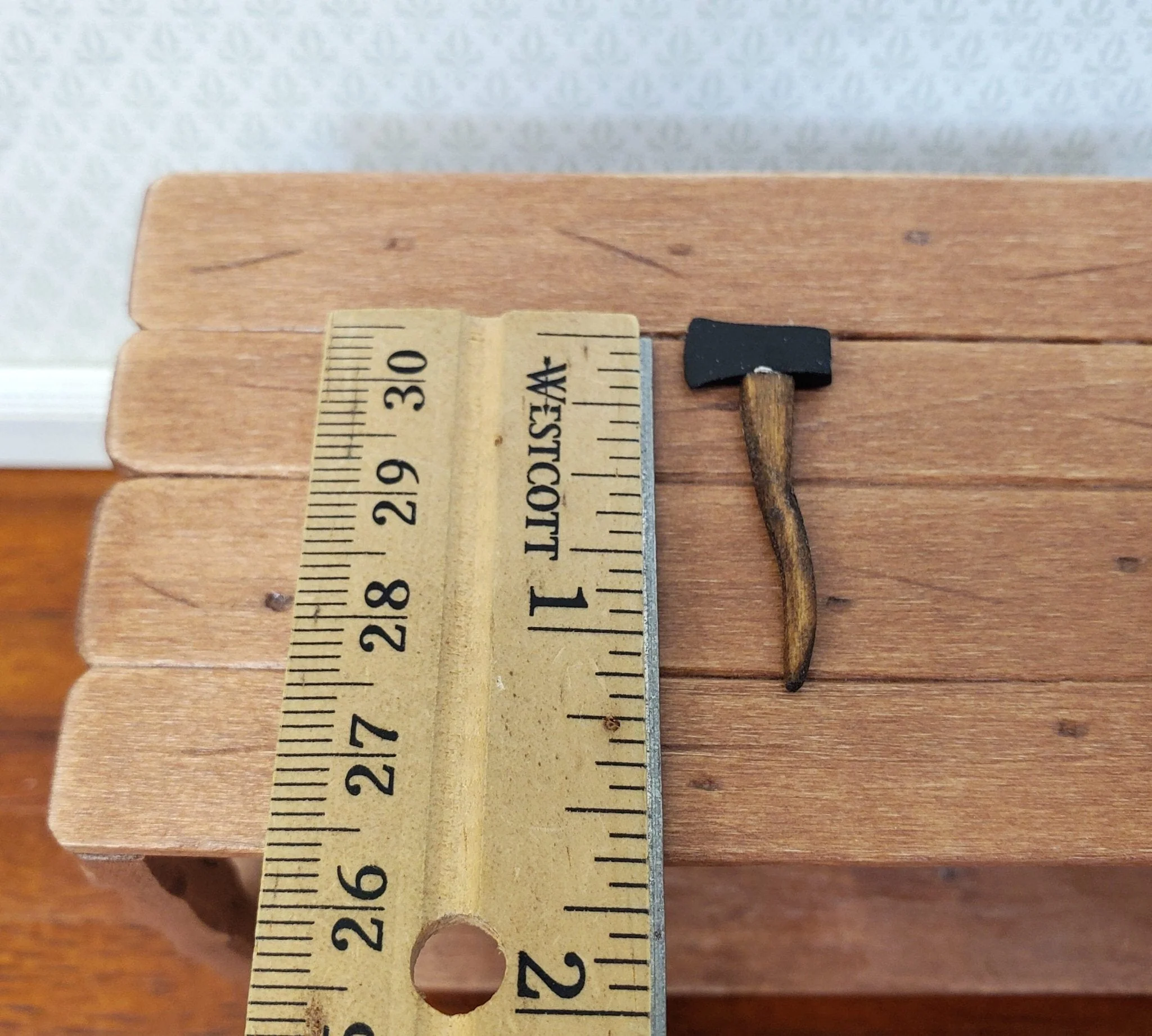 Dollhouse Miniature Hatchet Axe Tool 1:12 Scale Miniature by Sir Thomas Thumb - Image 4