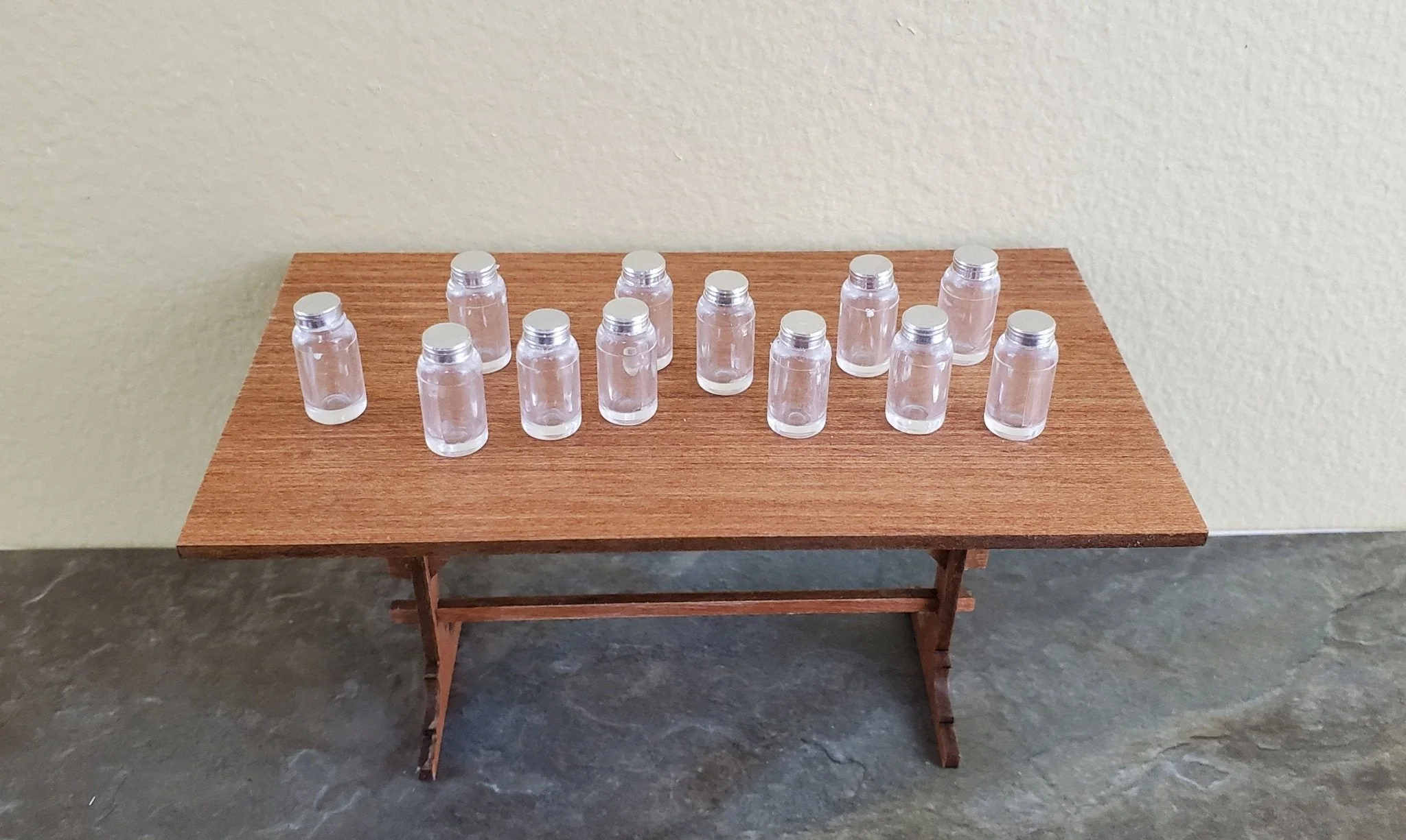 Dollhouse Miniature Jars with Lids Medium for Canning or Potions x12 1:12 Scale
