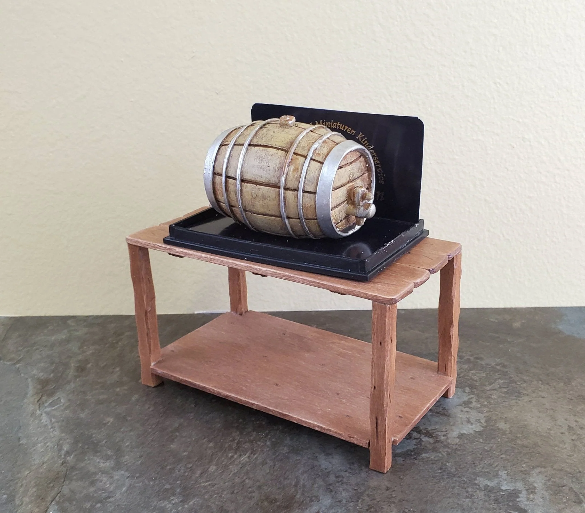 Dollhouse Miniature Keg Large with Tap 1:12 Scale Tapped Keg Beer Whiskey Barrel