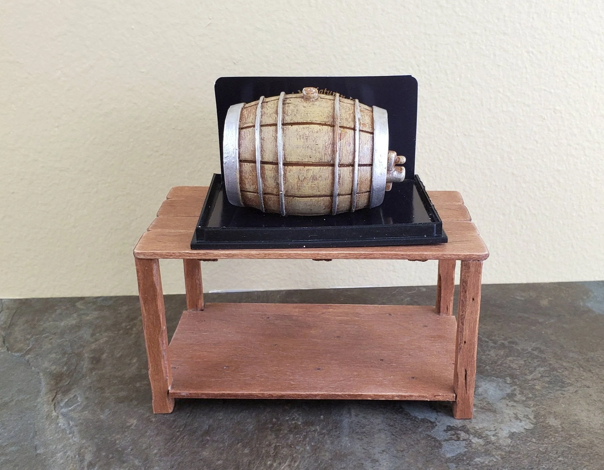 Dollhouse Miniature Keg Large with Tap 1:12 Scale Tapped Keg Beer Whiskey Barrel - Image 2