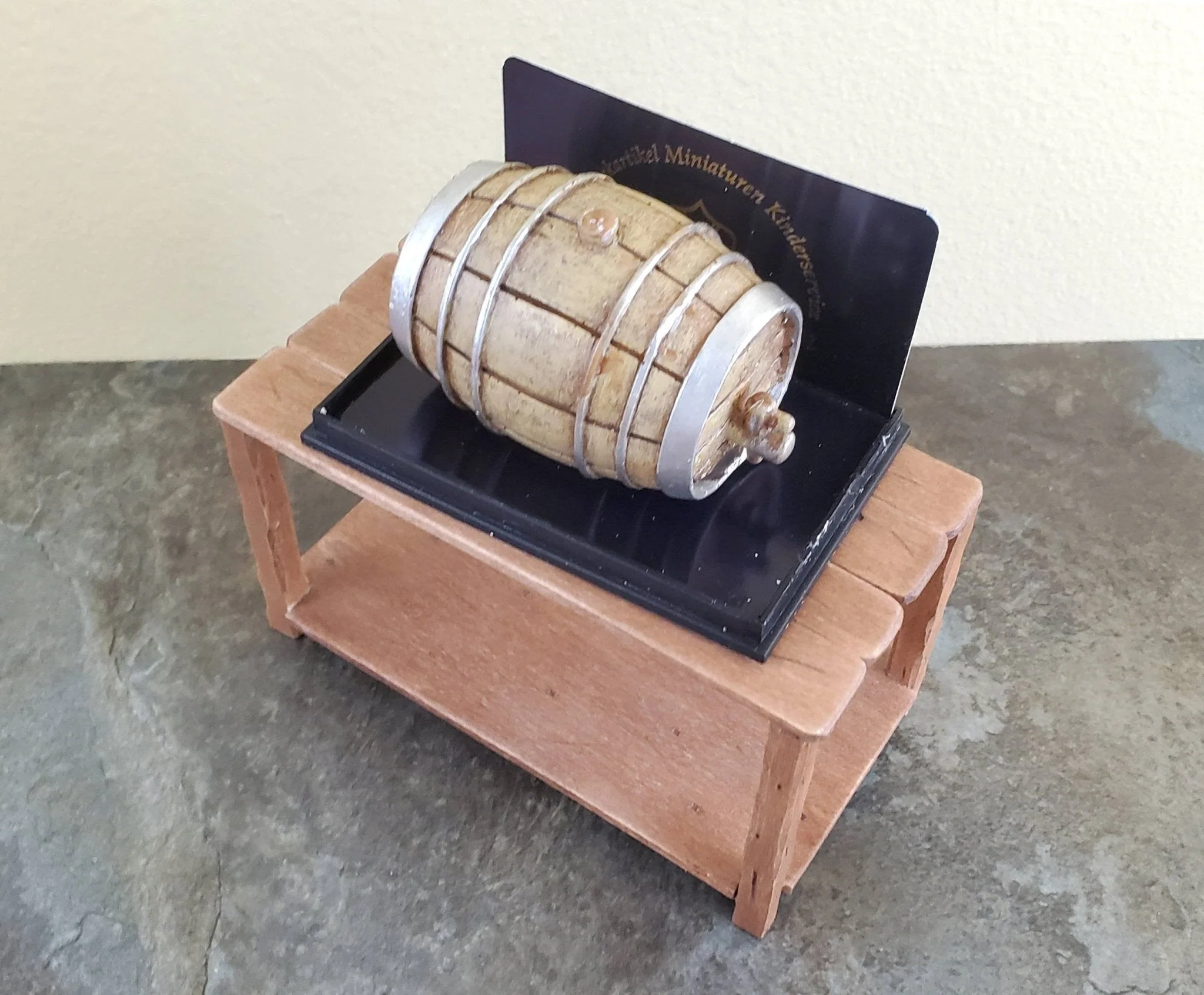 Dollhouse Miniature Keg Large with Tap 1:12 Scale Tapped Keg Beer Whiskey Barrel - Image 3