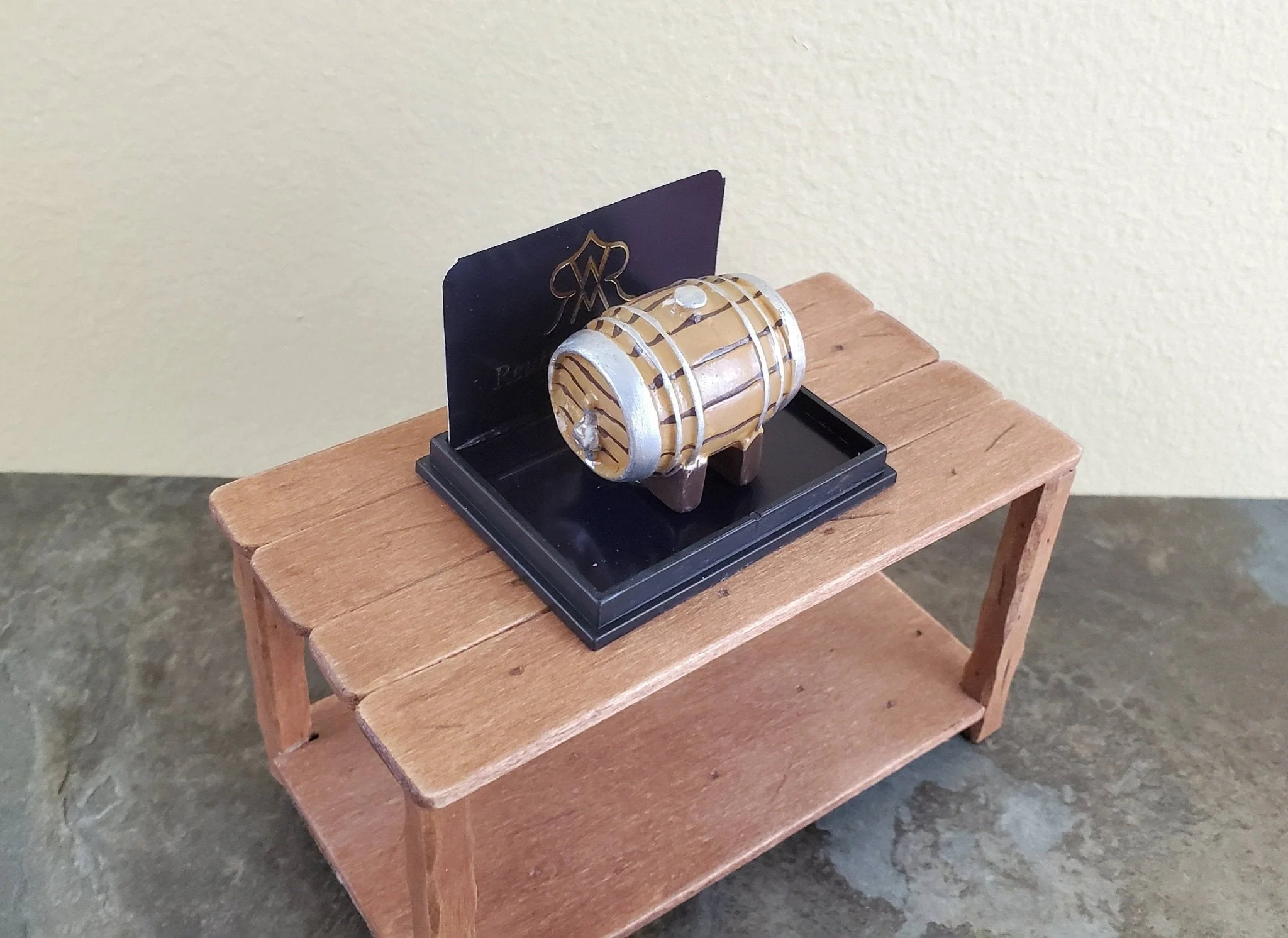 Dollhouse Miniature Keg with Tap Small 1:12 Scale Keg Beer or Wine Cask Reutter - Image 2
