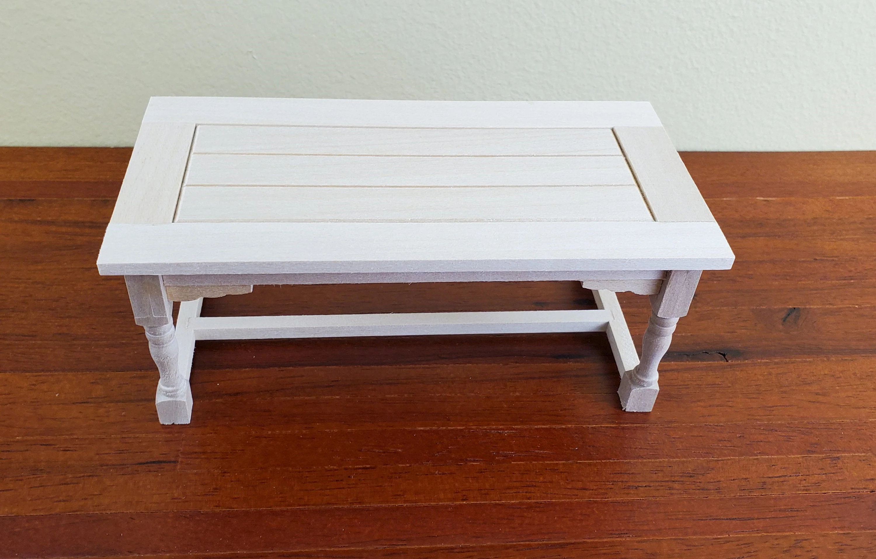 Dollhouse Kitchen Dining Table Large 1:12 Scale Furniture Unpainted Wood - Image 3
