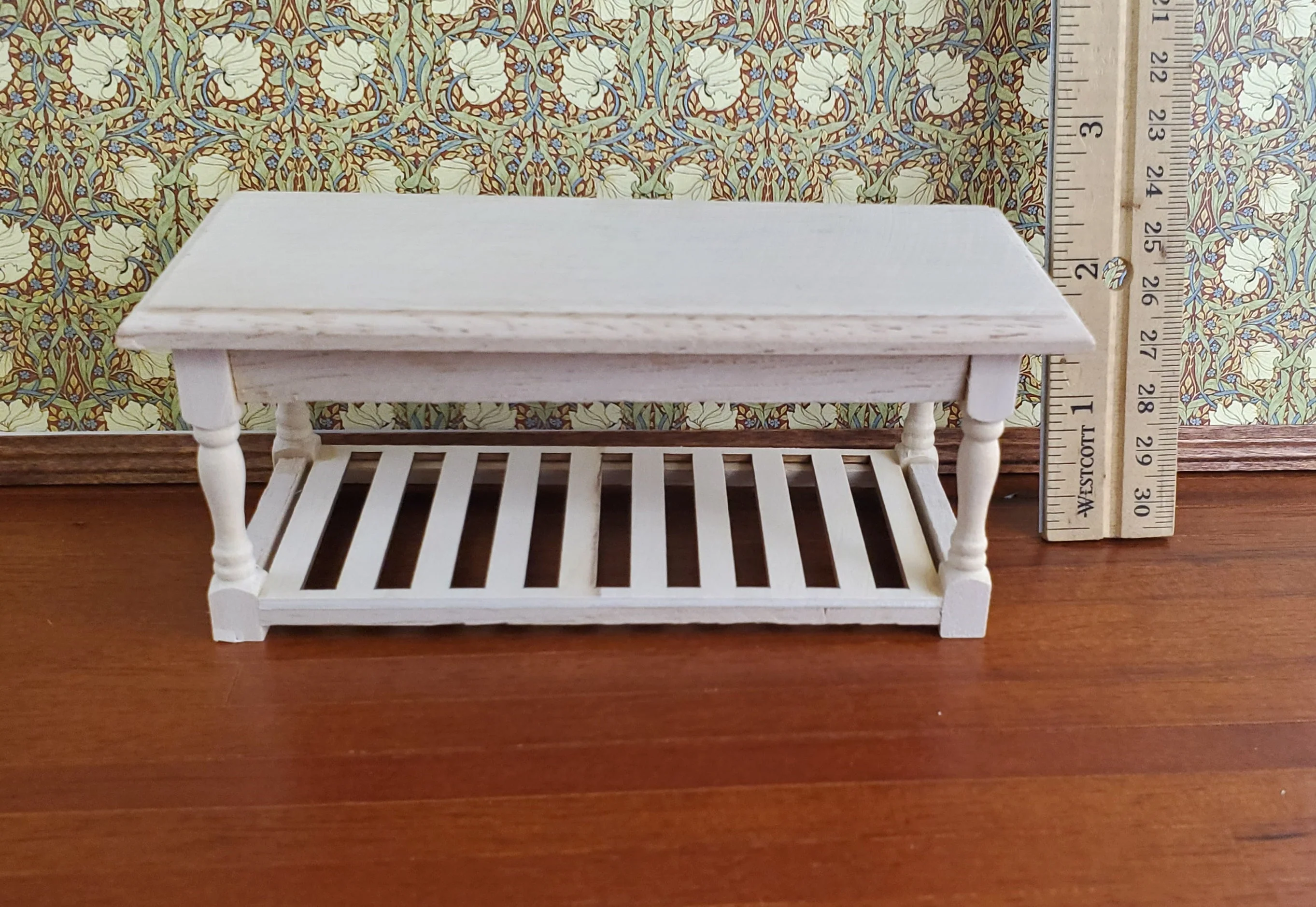 Dollhouse Miniature Large Kitchen Prep Table 1:12 Scale Unfinished Furniture - Image 3