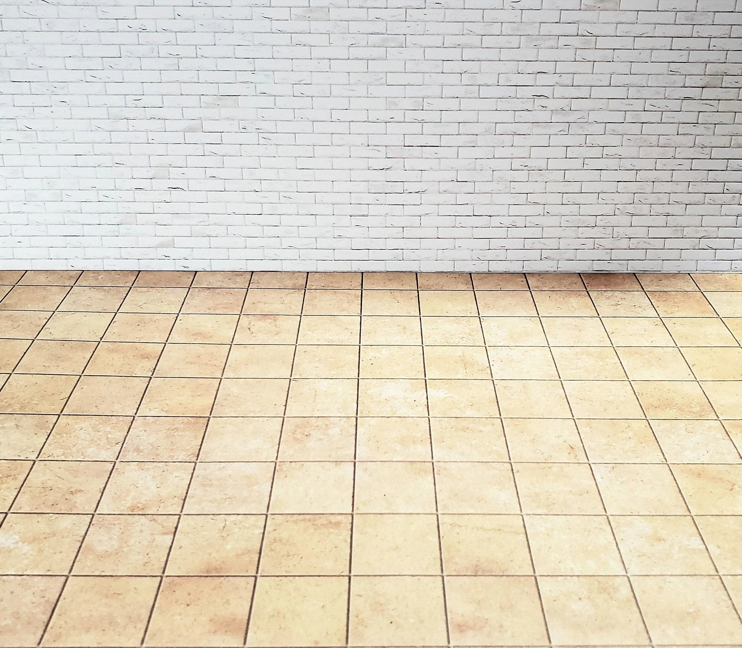 Dollhouse Miniature Limestone Tile Large Squares Embossed Card 1:12 Scale Flooring - Image 2