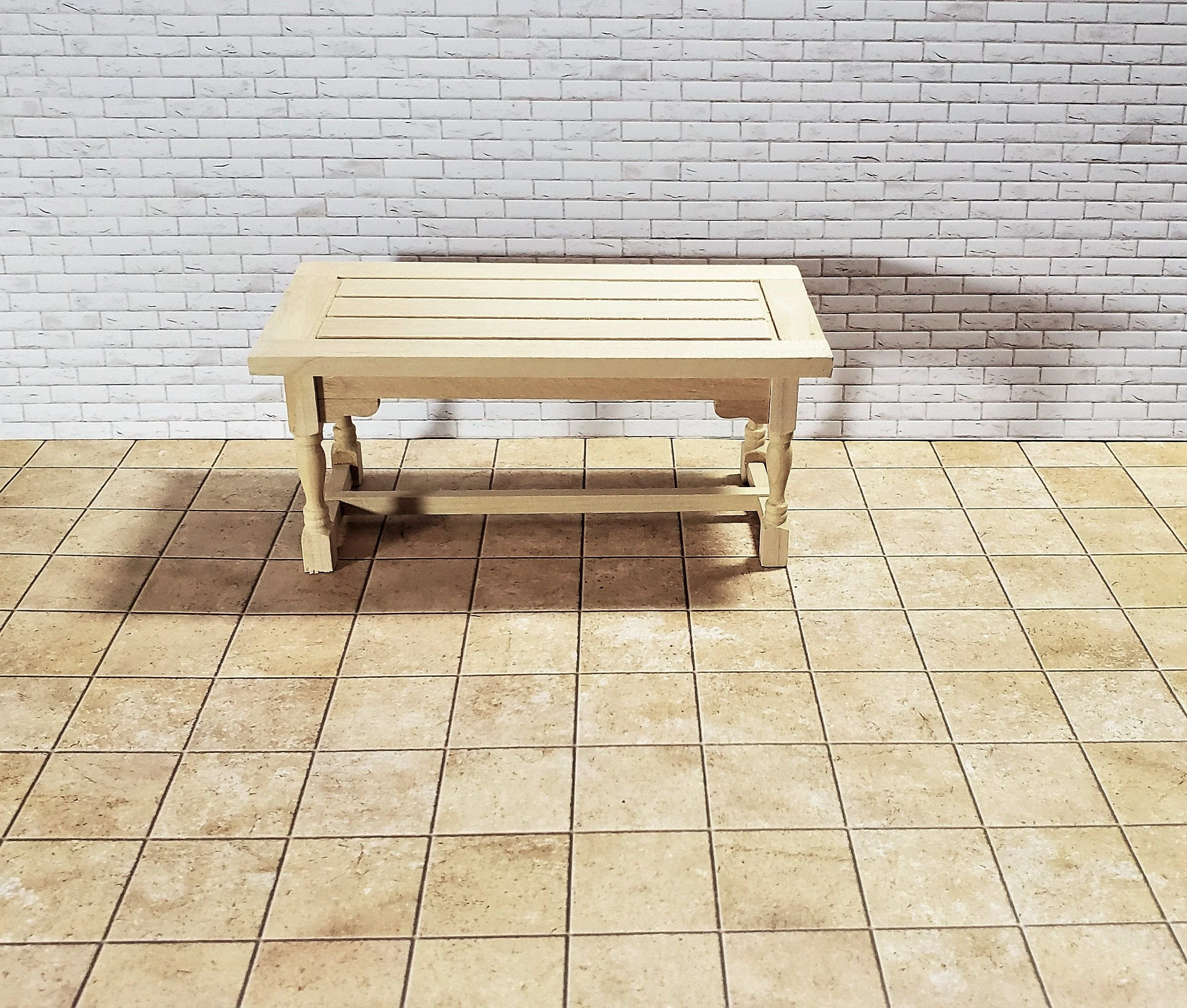 Dollhouse Miniature Limestone Tile Large Squares Embossed Card 1:12 Scale Flooring - Image 4