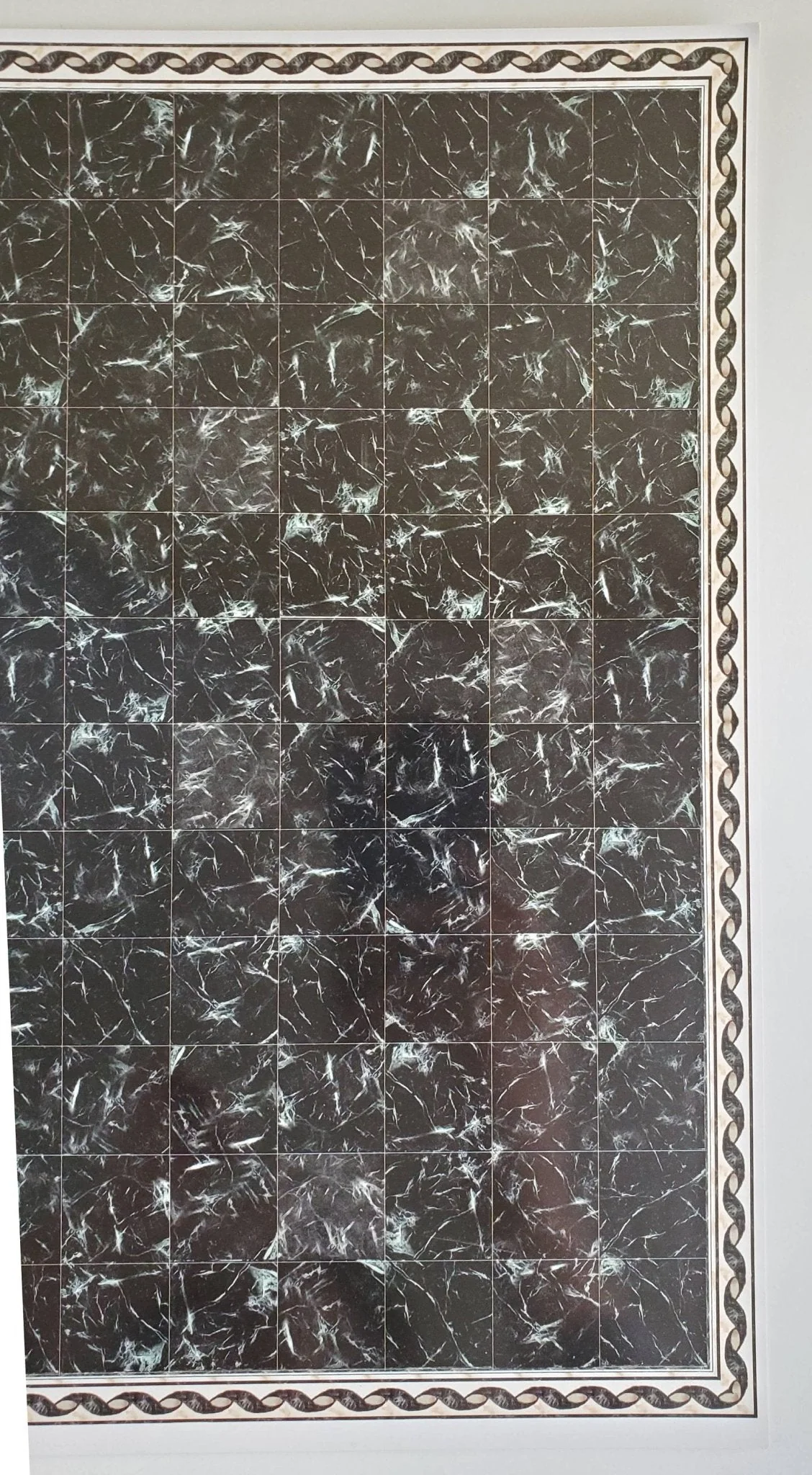 Dollhouse Miniature Marble Tile Flooring Sheet Black with White World Model 34737 1:12 Scale - Image 2