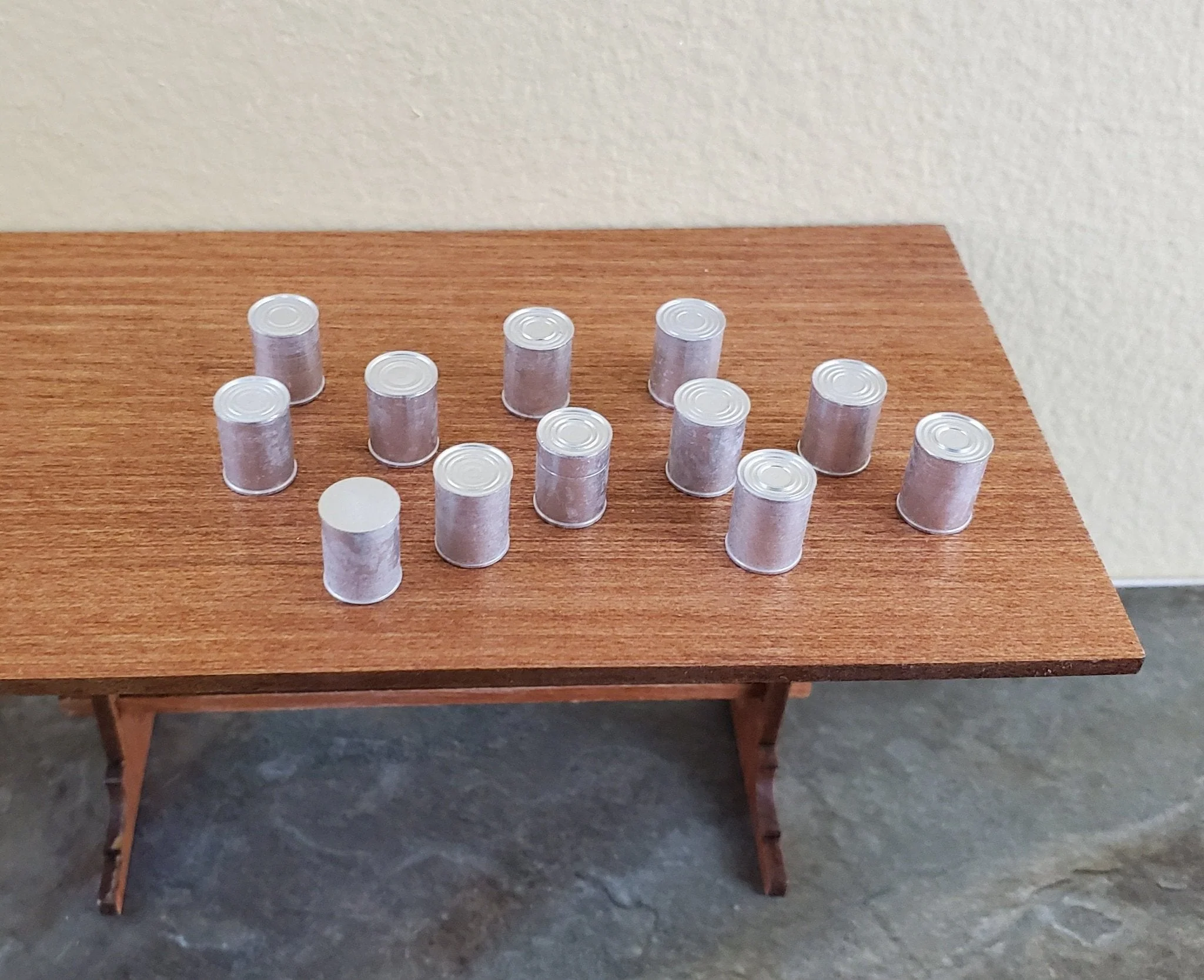 Dollhouse Miniature Metal Cans Medium x12 Grocery Store 1:12 Scale #14 Blanks