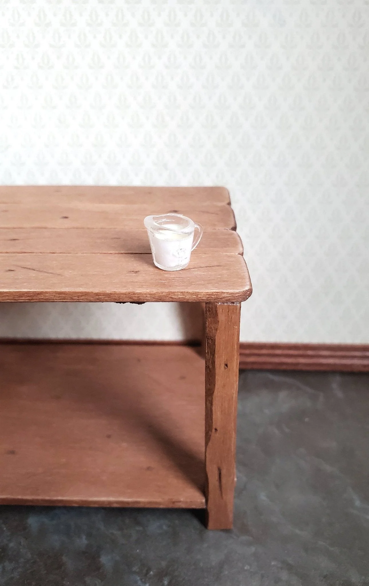 Dollhouse Miniature Milk Filled Measuring Cup 1:12 Scale Kitchen Food Groceries - Image 2