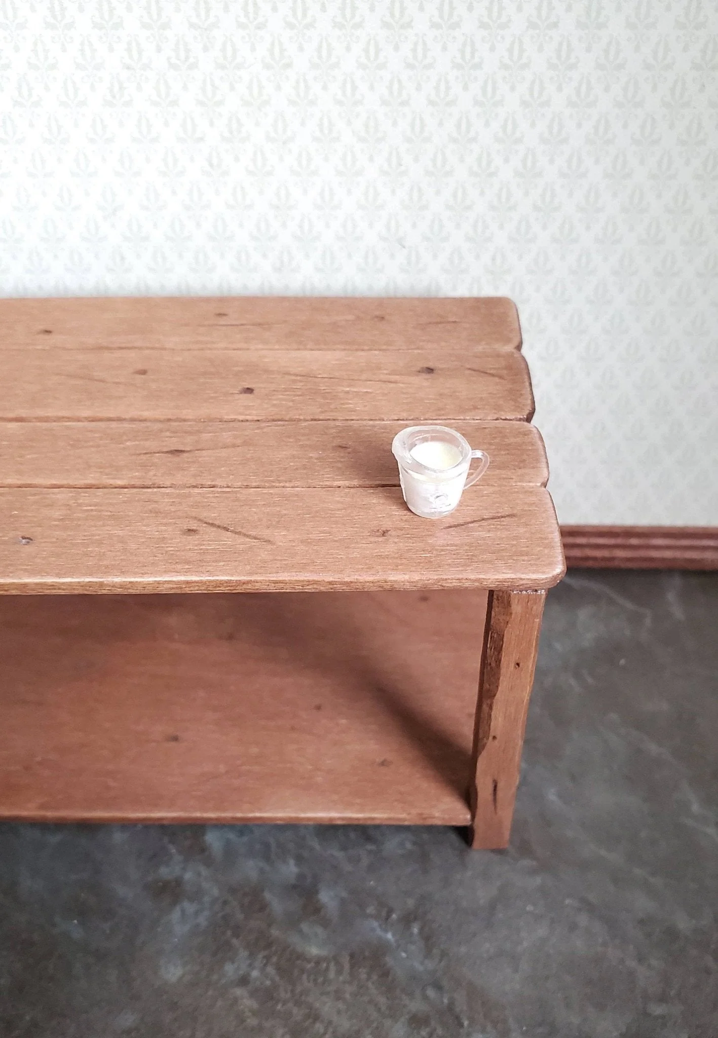 Dollhouse Miniature Milk Filled Measuring Cup 1:12 Scale Kitchen Food Groceries - Image 3