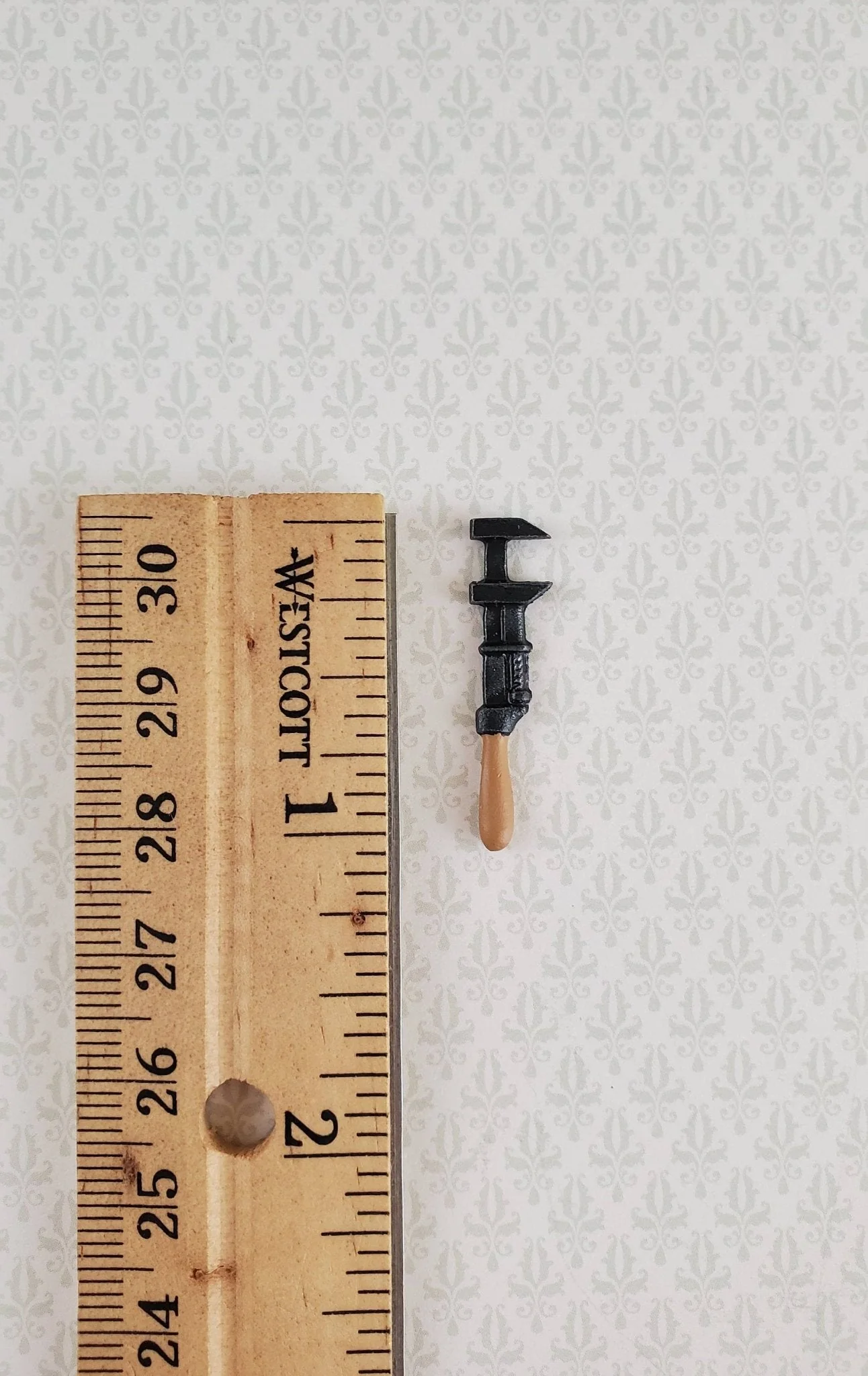 Dollhouse Miniature Monkey Wrench 1:12 Scale Pipe Tool Painted Metal - Image 2