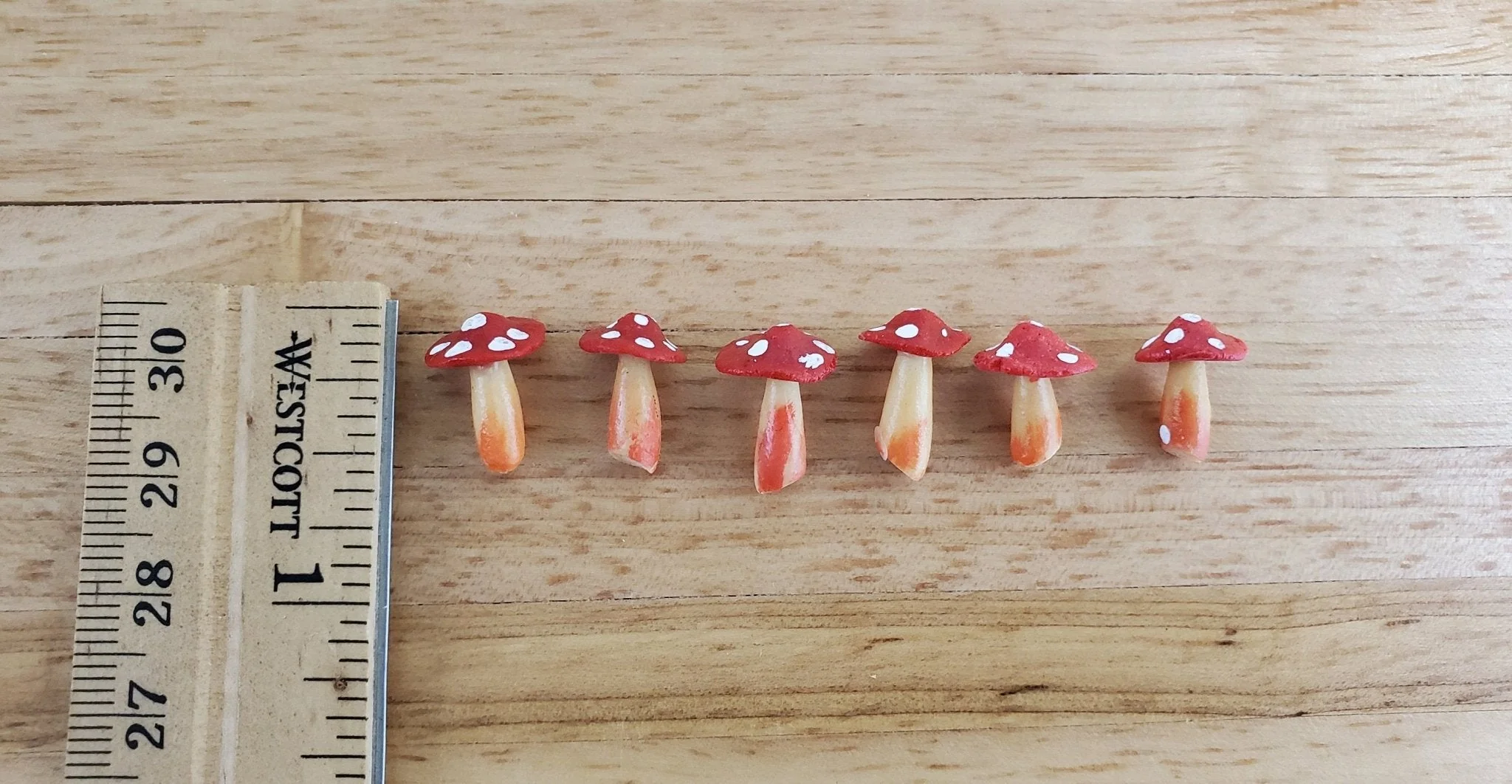 Dollhouse Miniature Mushrooms x6 Large Toad Stool Style 1:12 Scale Magic Fairy Garden - Image 3